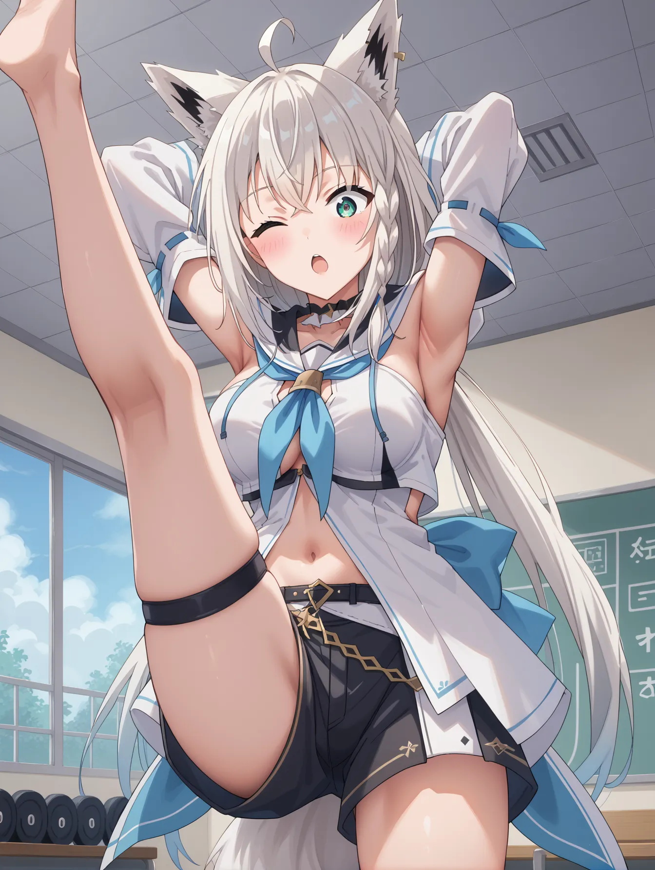 ホロライブ所属のキツネぶいちゅーばーなフブキングのエッチなAI画像375枚！(6ページ目)の26枚目の画像です。