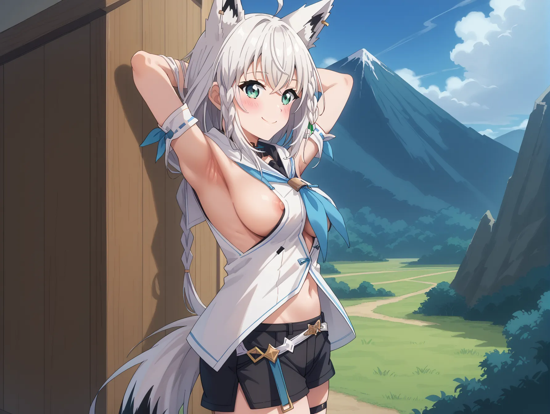 ホロライブ所属のキツネぶいちゅーばーなフブキングのエッチなAI画像375枚！(5ページ目)の12枚目の画像です。