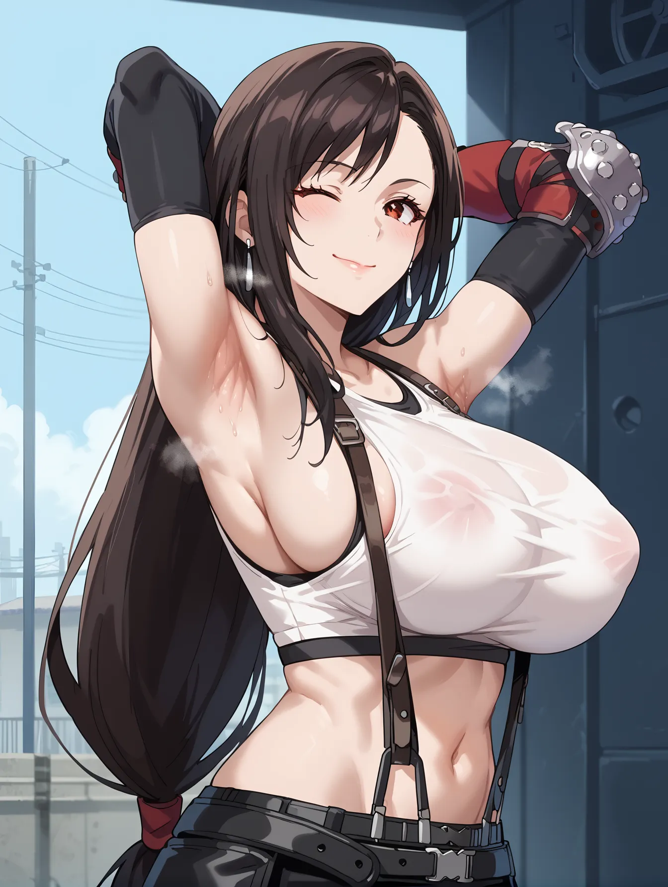 FinalFantasyVIIに登場するセクシーな身体に巨乳で大人気なティファのAI画像400枚！(4ページ目)の19枚目の画像です。