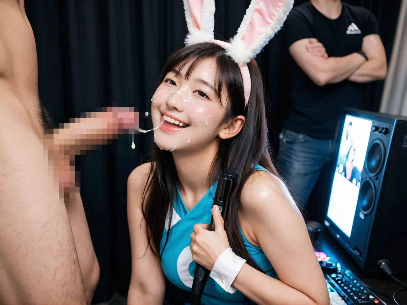 美女達が所かまわずペニスを咥えまくり？！精液をぶっかけられた顔もエッチなAI画像360枚！(4ページ目)の10枚目の画像です。