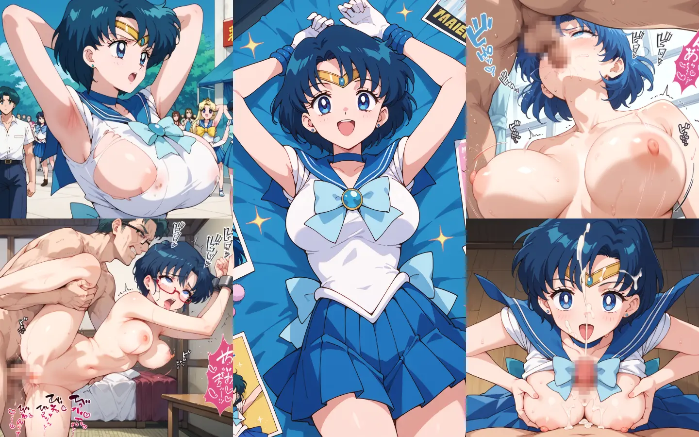 「愛と知性のセーラー服美少女戦士！」が決め台詞な水野亜美ちゃんのエッチなAI画像371枚！
