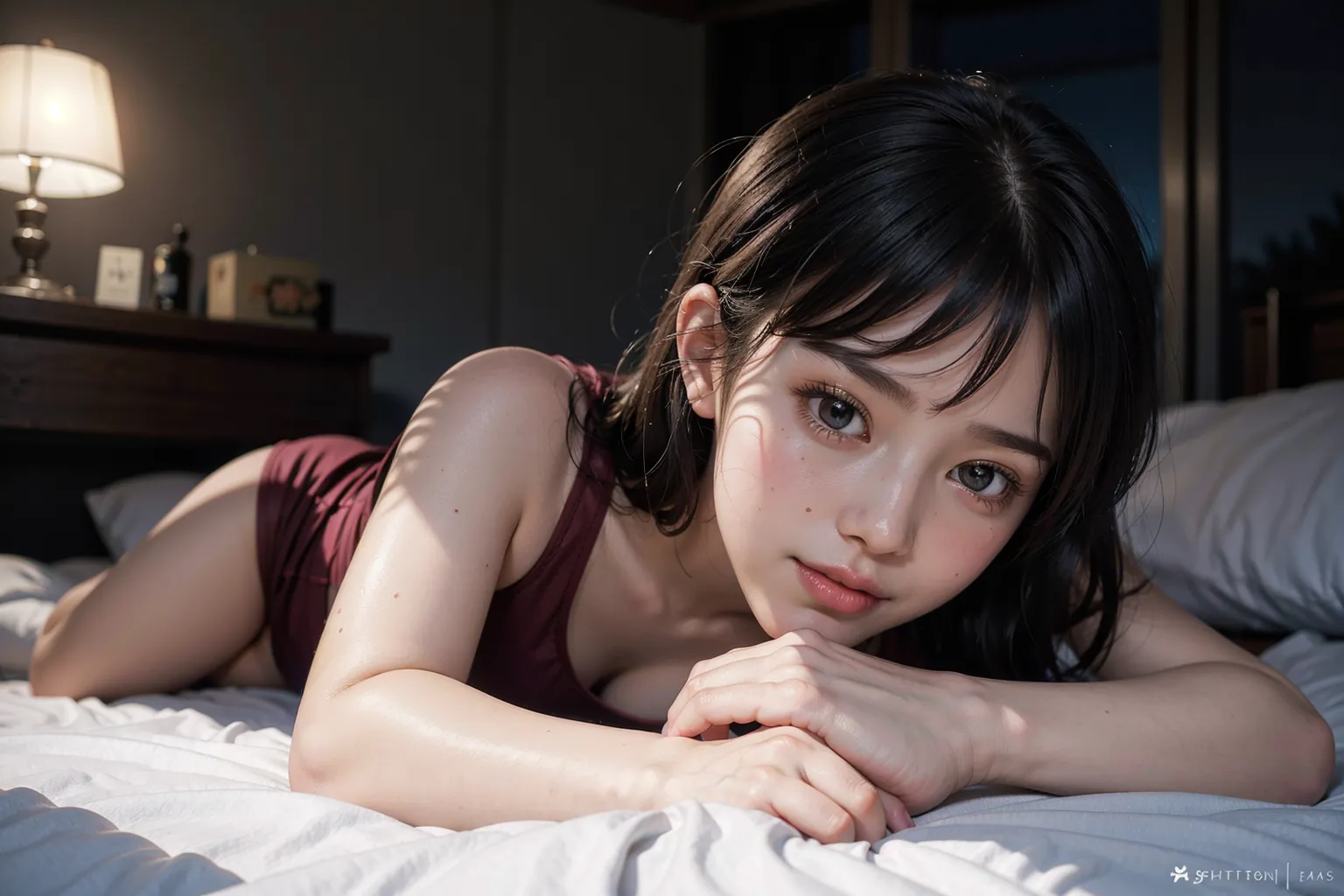 チアガール・チアリーダーエロ画像100枚まとめ！ベッド上の彼女編の5枚目の画像です。