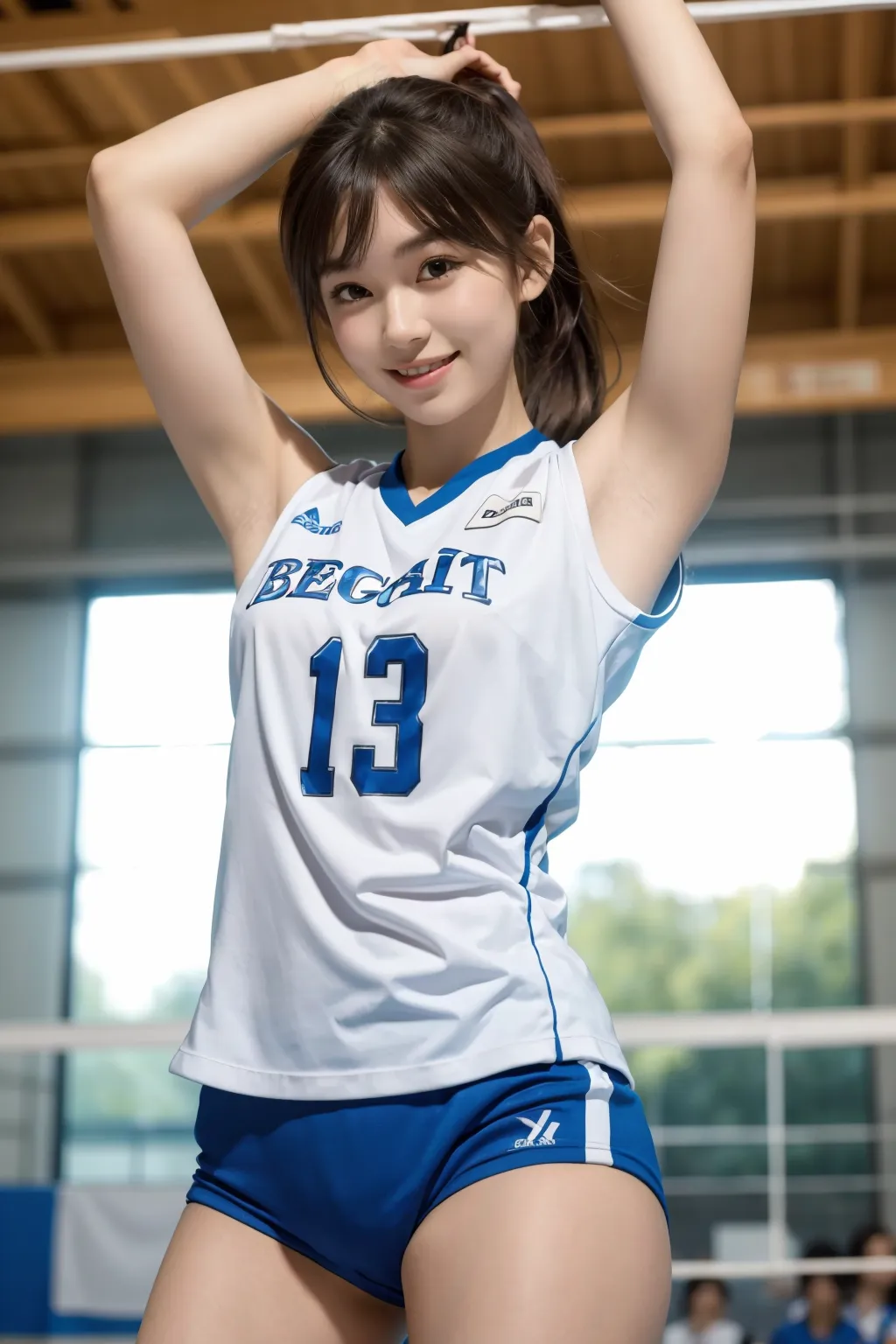 JKバレーボール部エロ画像200枚まとめ！美少女達の部活中写真集をAIで作成！エッチなサービスショットもあるよ！(4ページ目)の7枚目の画像です。