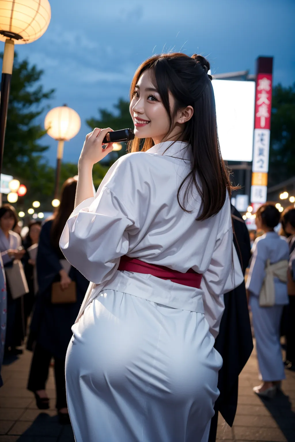 浴衣エロ画像183枚まとめ！ドエロい美女がAI考案の斬新なデザインの浴衣を着てしまった結果…ｗの25枚目の画像です。
