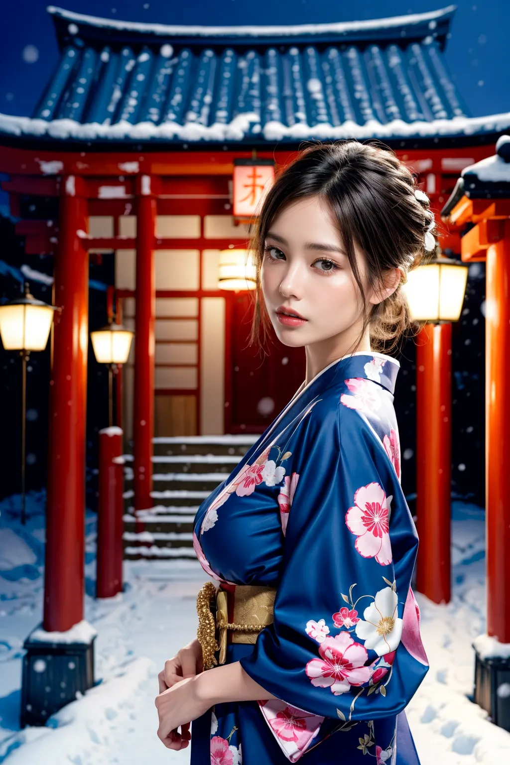 もしも和服姿の清楚美女がドスケベだったら…なAIエロ画像210枚まとめ！の32枚目の画像です。