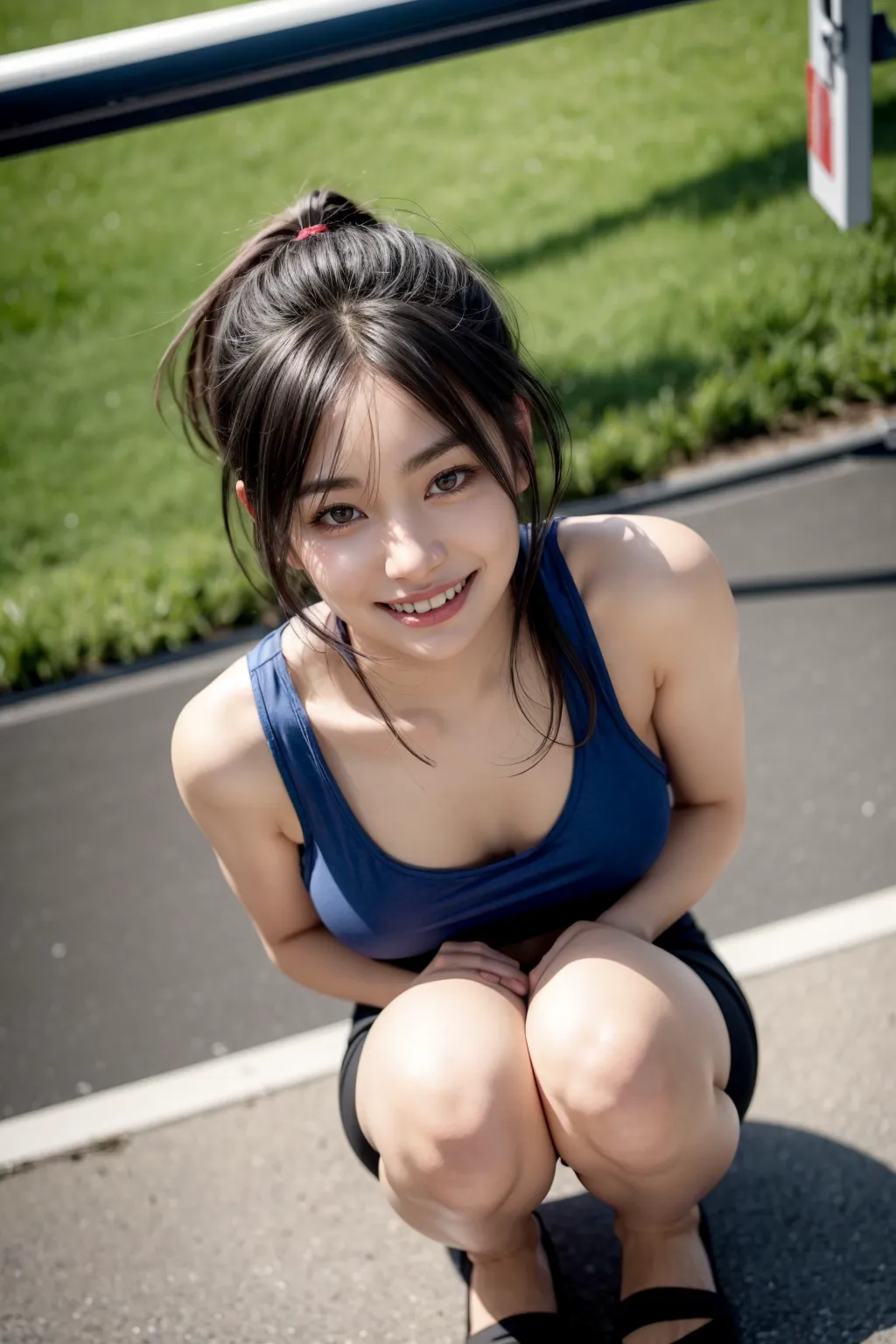 エチエチな恰好で走る美少女たちのAIエロ画像240枚まとめ！素っ裸で外を走ってる変態女子もいますｗｗ(6ページ目)の19枚目の画像です。