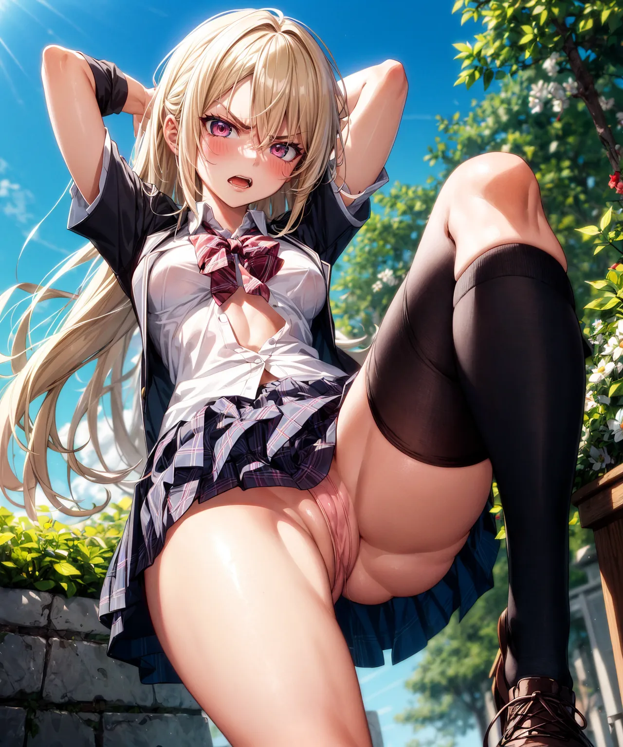 二次元美少女女子校生のエッチでハイクオリティなAIエロ画像240枚まとめ！(3ページ目)の31枚目の画像です。