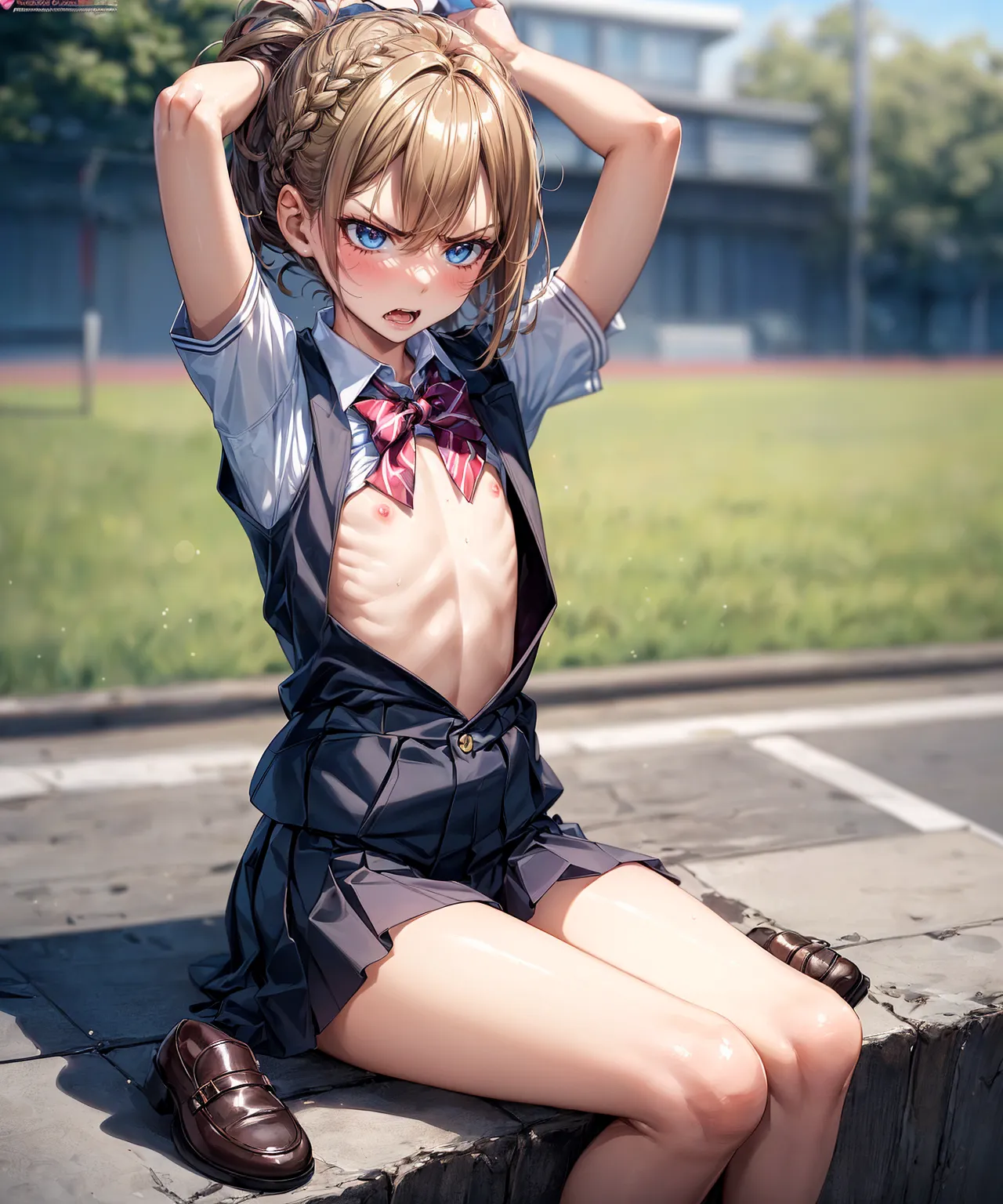 二次元美少女女子校生のエッチでハイクオリティなAIエロ画像240枚まとめ！(3ページ目)の18枚目の画像です。