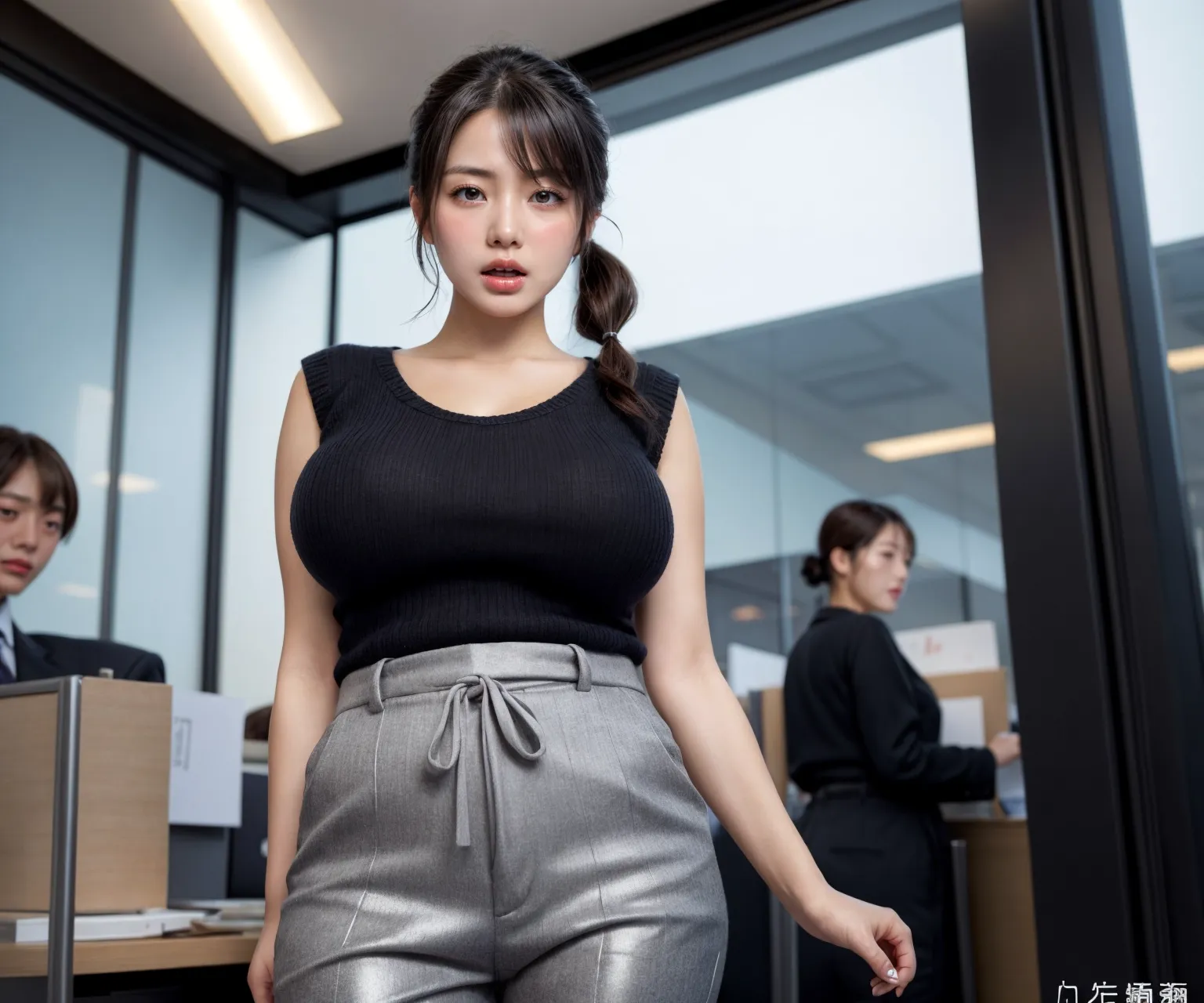女上司さん「最近いつも頑張ってくれてるわね…じゃあ特別に♡」オフィスや職場でエッチな恰好をしているAI美女エロ画像300枚まとめ！(7ページ目)の21枚目の画像です。