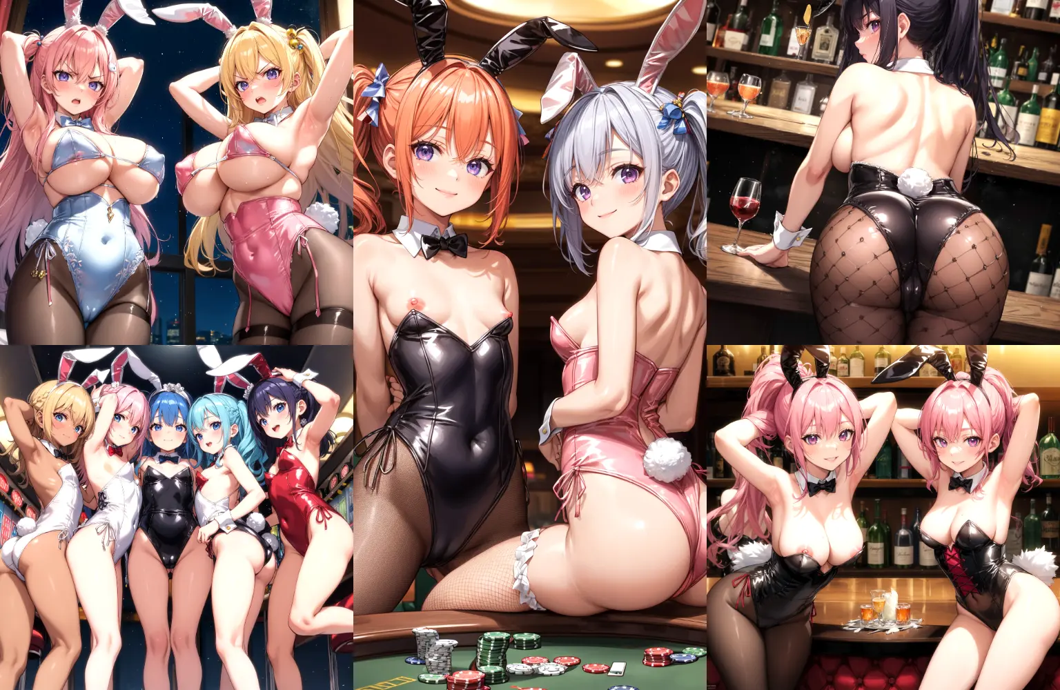 絶対見逃せない！？バニーガールのエッチなポーズに大興奮しちゃうイラストエロ画像320枚まとめ！