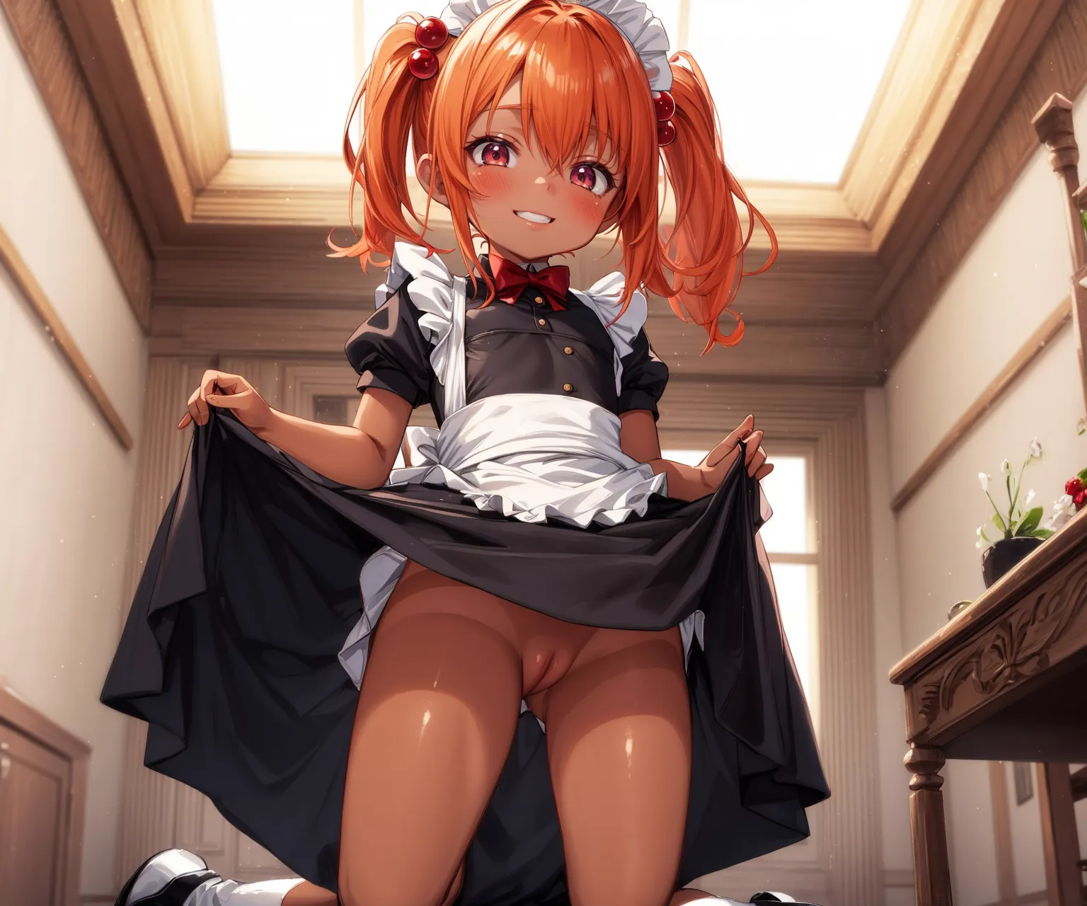 可愛すぎるメイド服美少女の魅力満載なAIエロ画像314枚まとめ！(5ページ目)の27枚目の画像です。