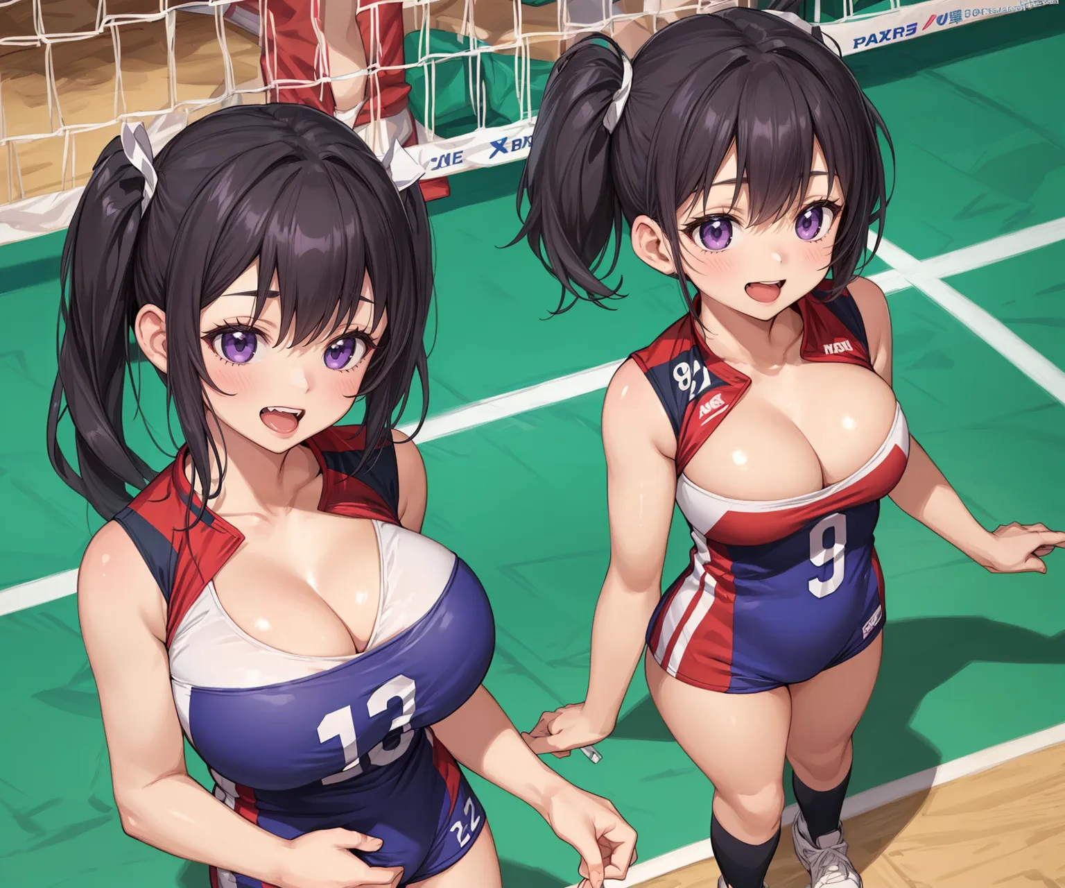 「勝つために全力で行くよ！」 可愛い美少女バレー選手たちがエッチに活躍するAIエロ画像278枚まとめ！(6ページ目)の14枚目の画像です。