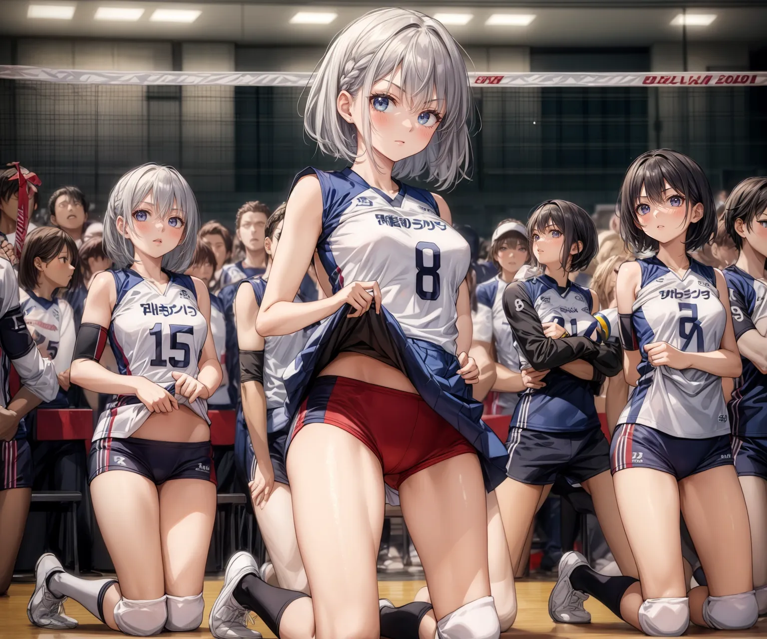 「勝つために全力で行くよ！」 可愛い美少女バレー選手たちがエッチに活躍するAIエロ画像278枚まとめ！(6ページ目)の25枚目の画像です。
