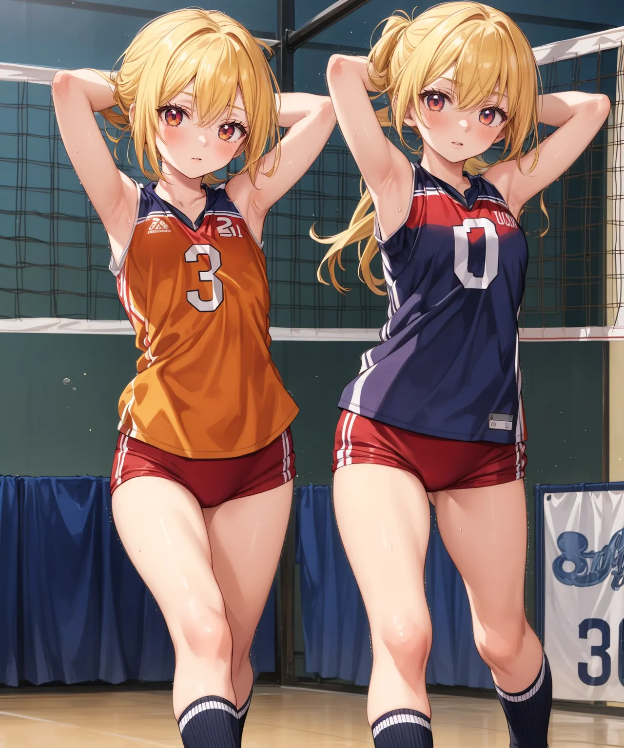 「勝つために全力で行くよ！」 可愛い美少女バレー選手たちがエッチに活躍するAIエロ画像278枚まとめ！(7ページ目)の9枚目の画像です。