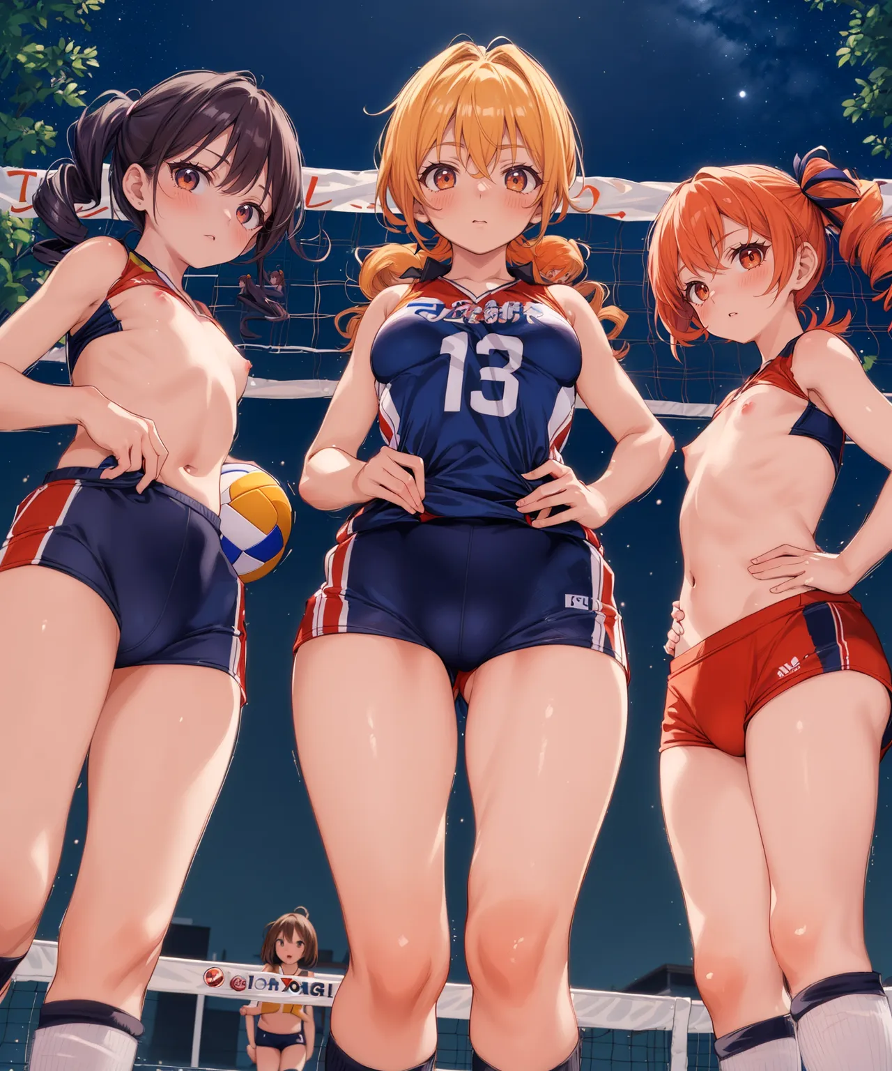 「勝つために全力で行くよ！」 可愛い美少女バレー選手たちがエッチに活躍するAIエロ画像278枚まとめ！(7ページ目)の35枚目の画像です。