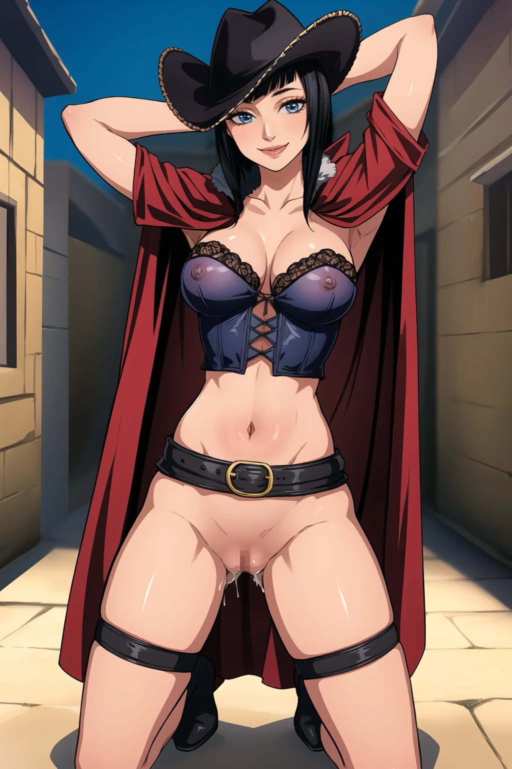 あの有名女海賊ロビンちゃんのエッチなイラストを詰め合わせたAIエロ画像300枚まとめ！(4ページ目)の19枚目の画像です。