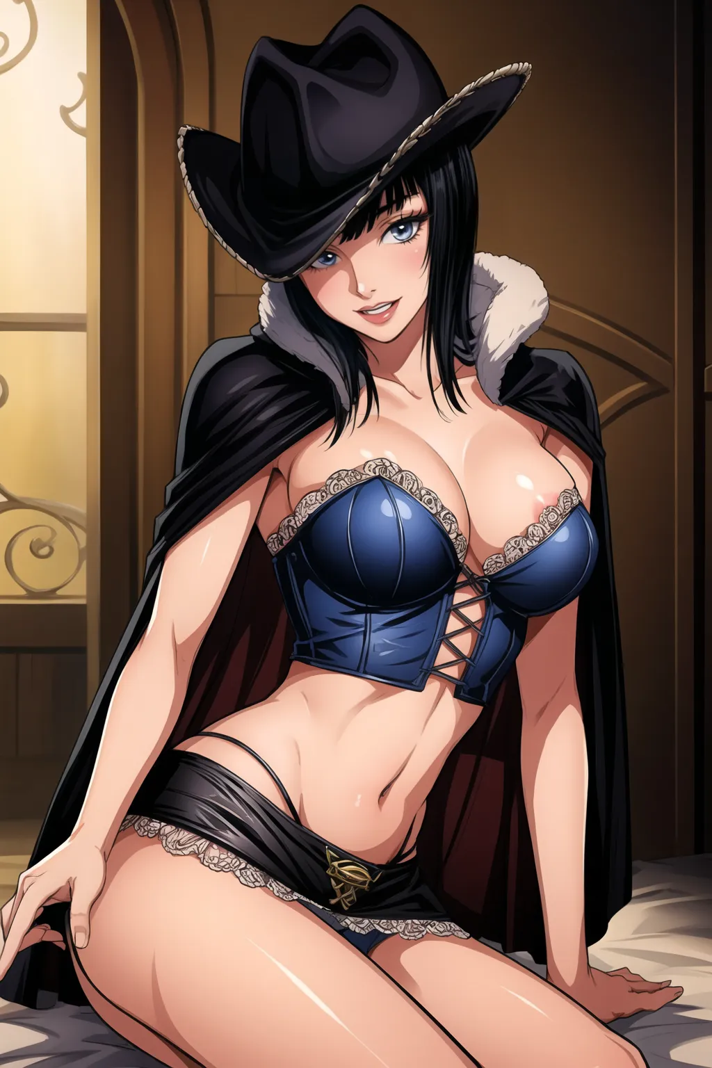 あの有名女海賊ロビンちゃんのエッチなイラストを詰め合わせたAIエロ画像300枚まとめ！(4ページ目)の26枚目の画像です。