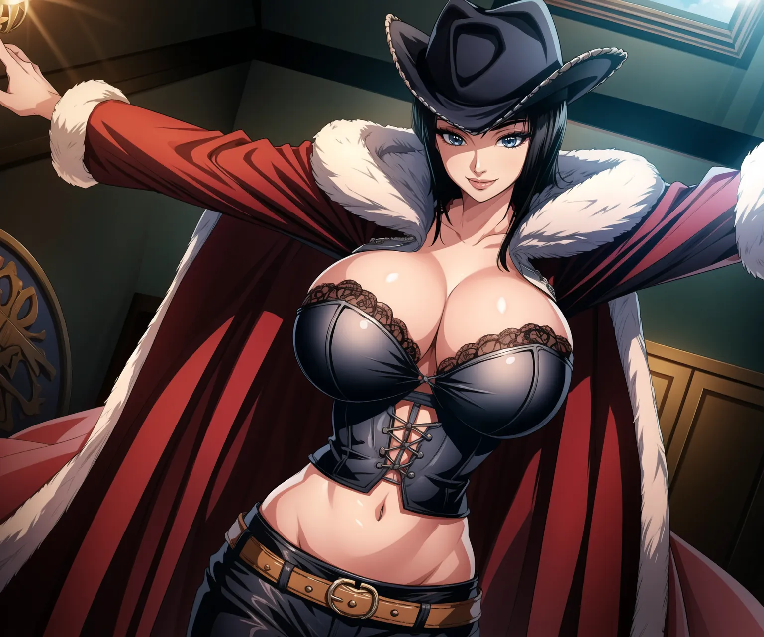 あの有名女海賊ロビンちゃんのエッチなイラストを詰め合わせたAIエロ画像300枚まとめ！(7ページ目)の33枚目の画像です。