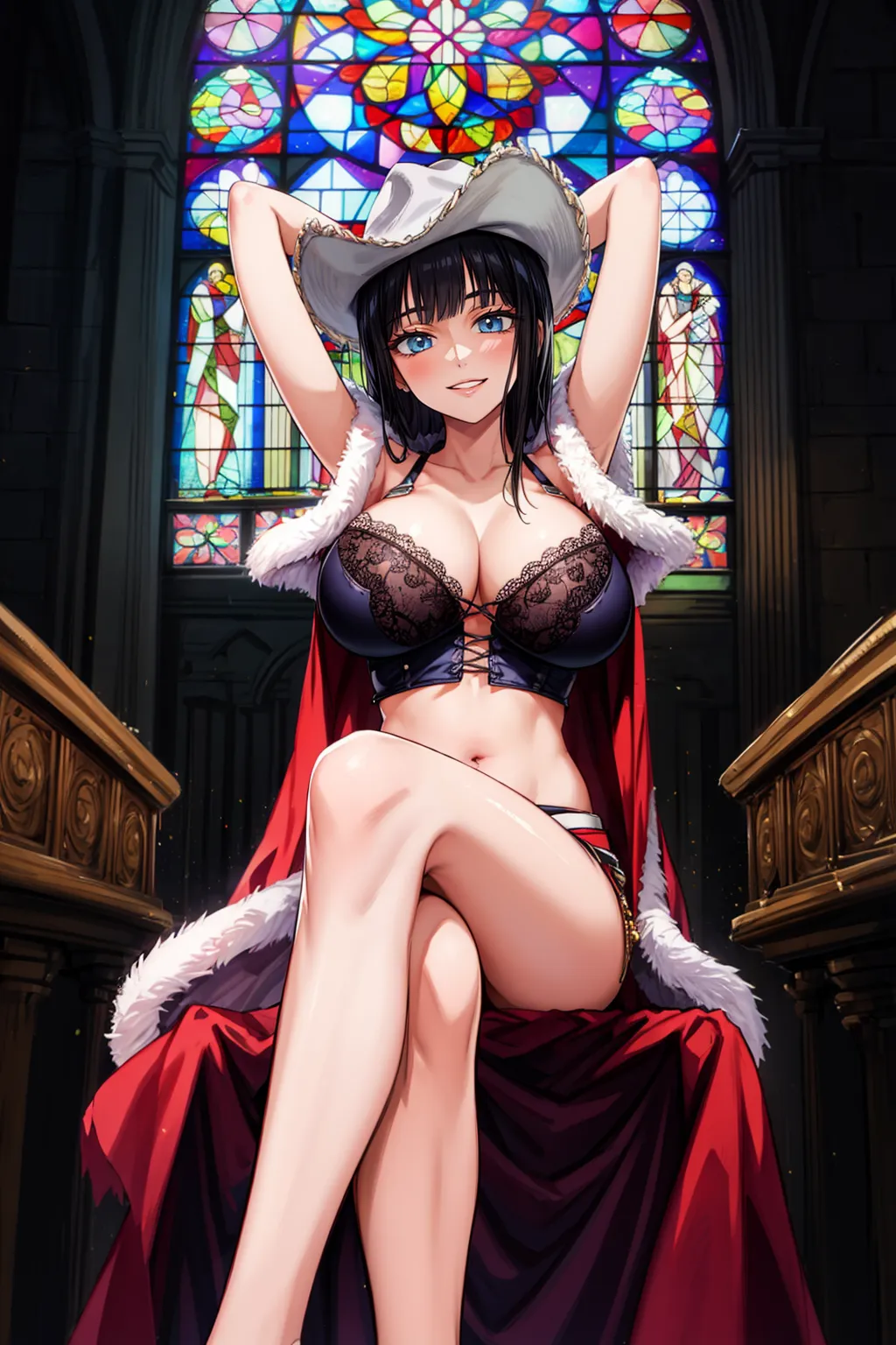 あの有名女海賊ロビンちゃんのエッチなイラストを詰め合わせたAIエロ画像300枚まとめ！の33枚目の画像です。
