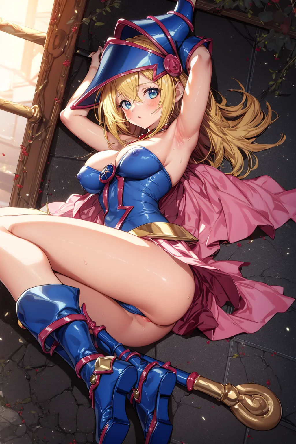 超有名カードゲームに登場する金髪美少女ブラマジガールちゃんのエッチなAIエロ画像250枚まとめ！(2ページ目)の39枚目の画像です。