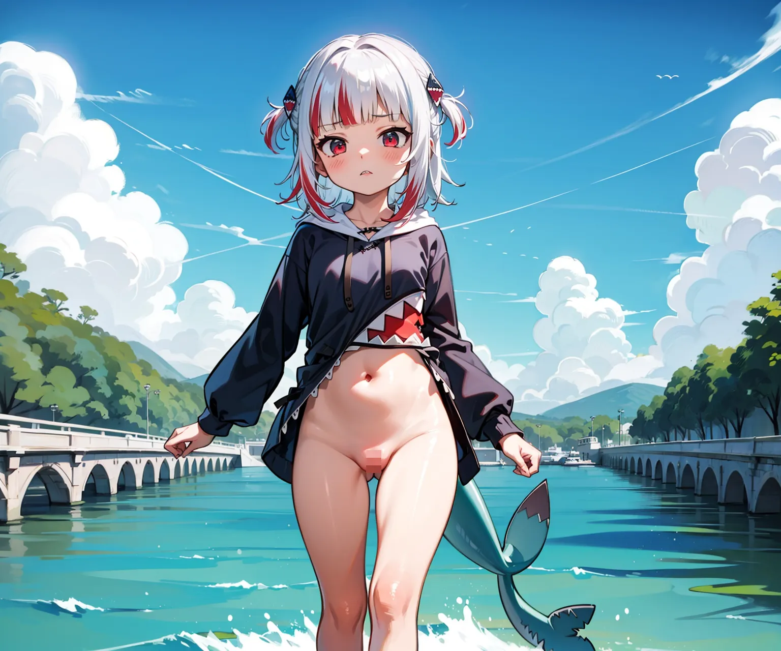 人気VTuberのGawr Gura(がうるぐら サメちゃん)AIイラストエロ画像338枚まとめ！(7ページ目)の9枚目の画像です。