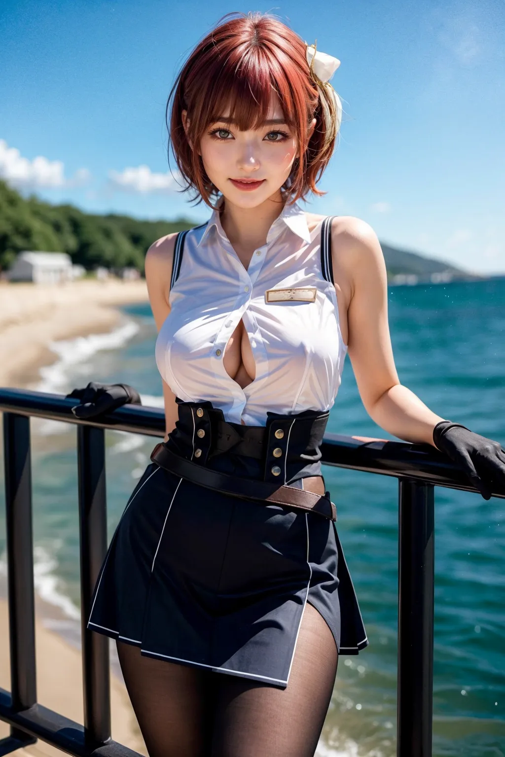 人気VTuberの宝鐘マリンちゃんのコスプレAIエロ画像400枚まとめ！の4枚目の画像です。