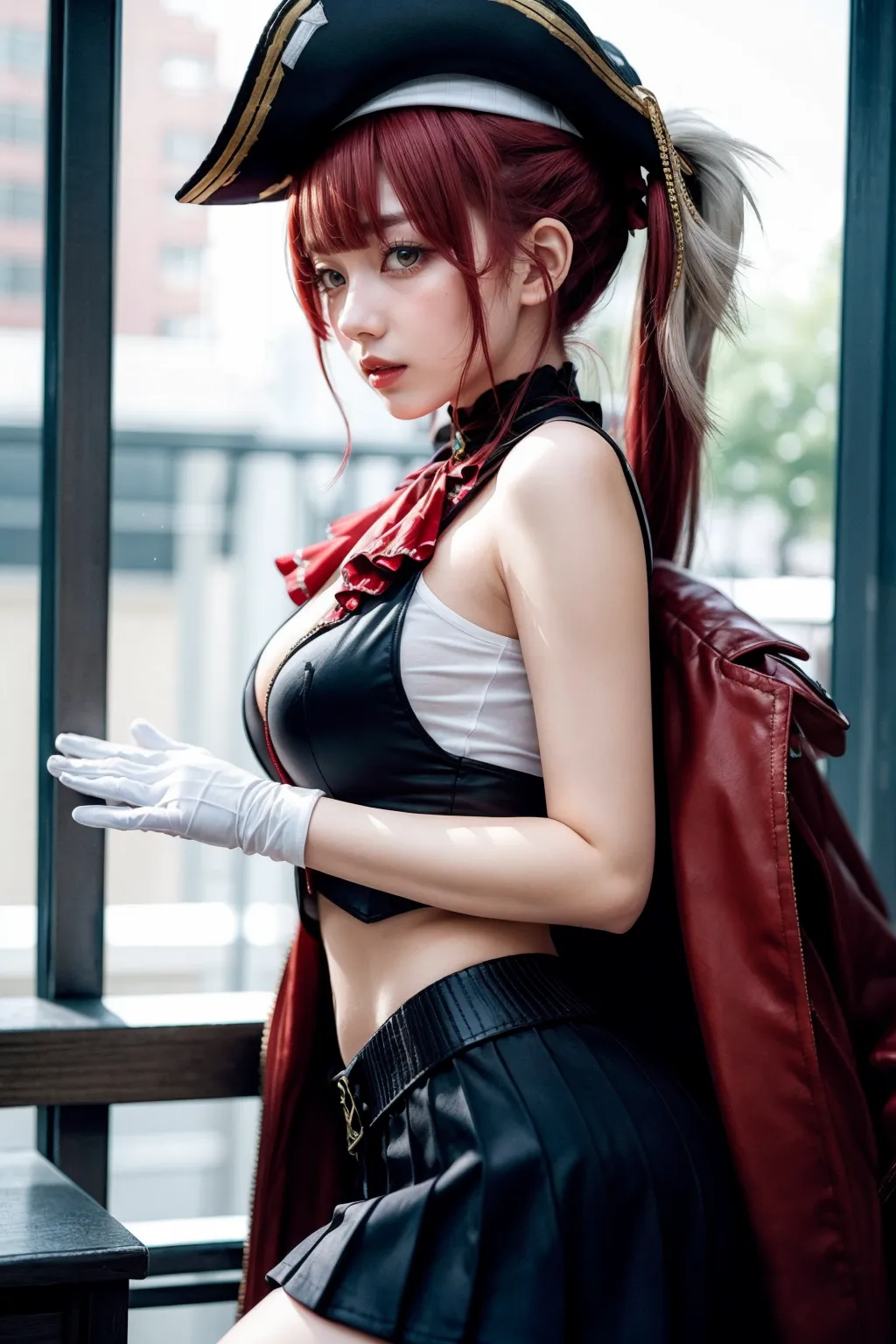 人気VTuberの宝鐘マリンちゃんのコスプレAIエロ画像400枚まとめ！(6ページ目)の34枚目の画像です。