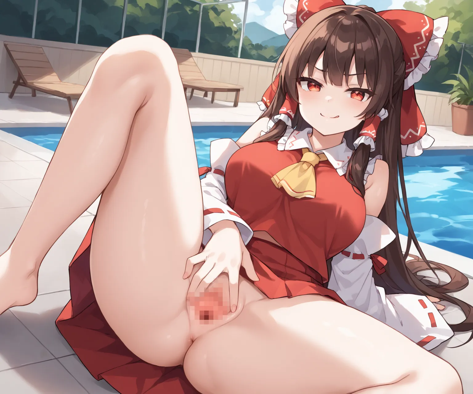 博麗神社巫女さんの博麗霊夢ちゃんAIイラストエロ画像400枚まとめ！の6枚目の画像です。