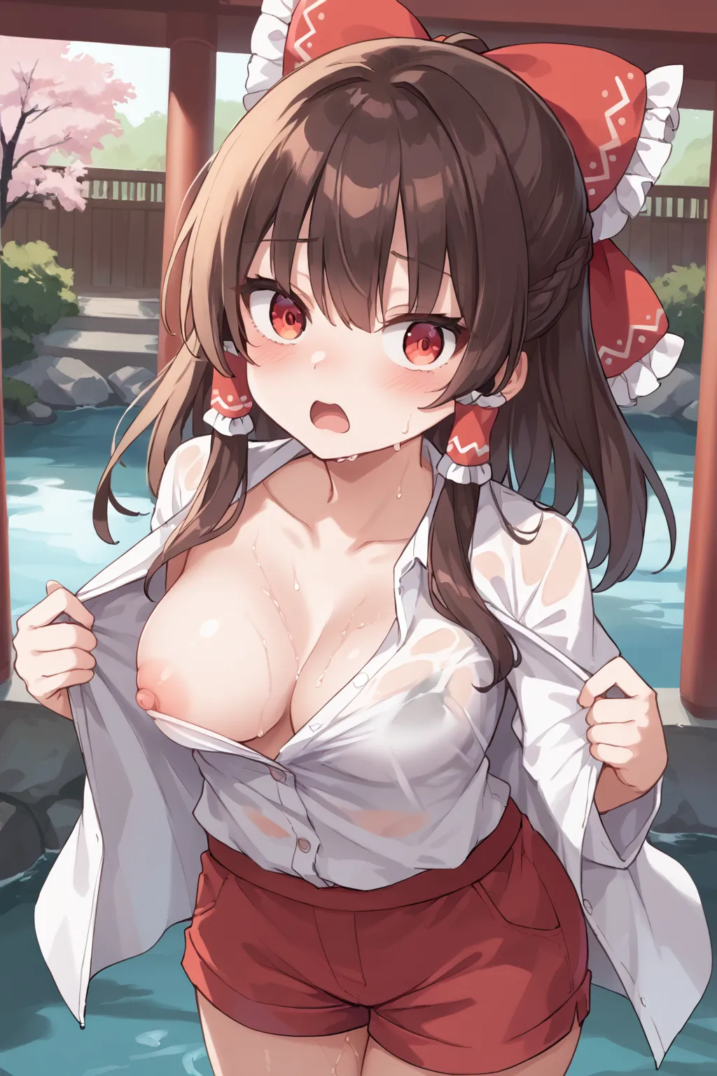 博麗神社巫女さんの博麗霊夢ちゃんAIイラストエロ画像400枚まとめ！(2ページ目)の21枚目の画像です。