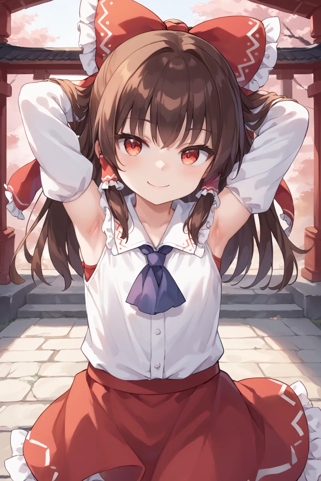 博麗神社巫女さんの博麗霊夢ちゃんAIイラストエロ画像400枚まとめ！(2ページ目)の31枚目の画像です。