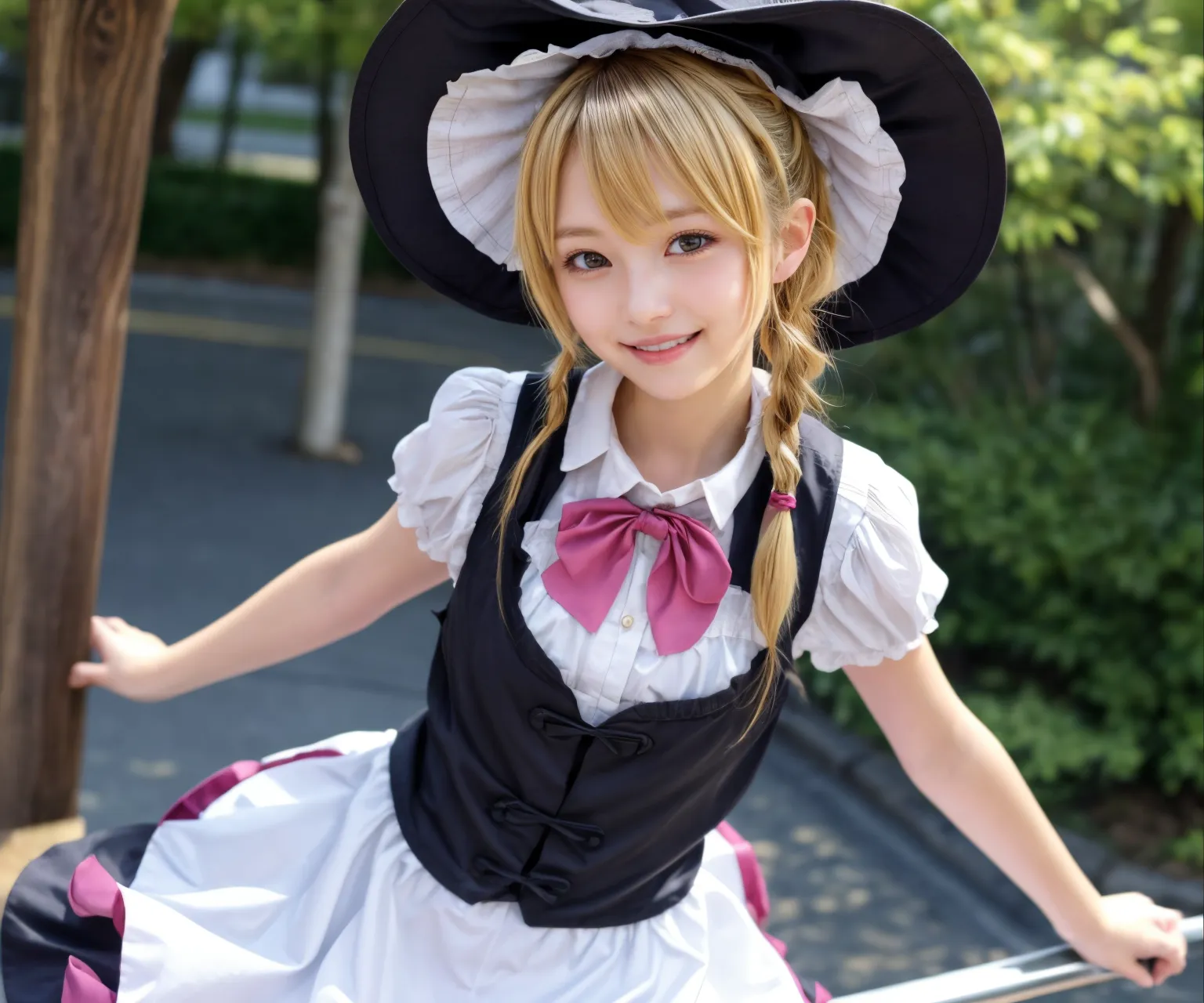 【魔理沙コスプレAIエロ画像】可愛い美少女たちが魔理沙ちゃんのコスプレをしてくれたAIエロ画像240枚まとめ！(3ページ目)_次ページのエロ画像