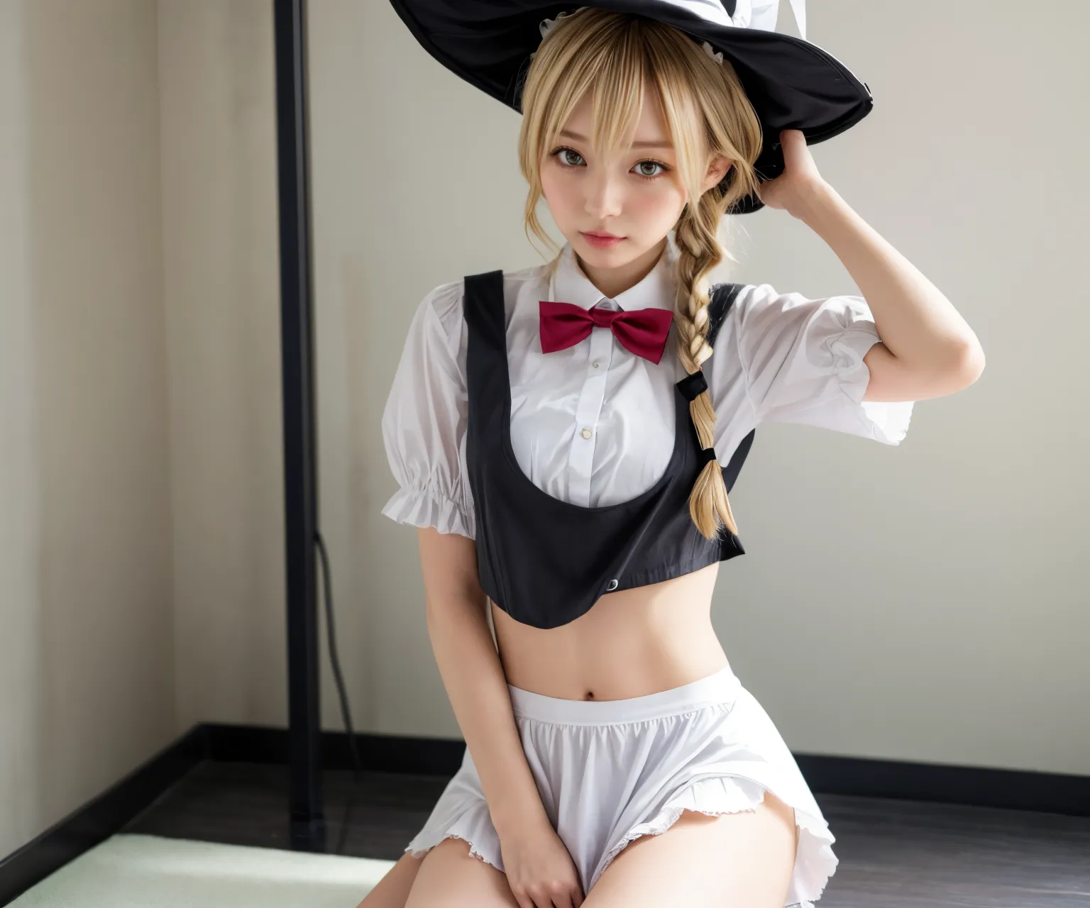 可愛い美少女たちが魔理沙ちゃんのコスプレをしてくれたAIエロ画像240枚まとめ！(4ページ目)の14枚目の画像です。