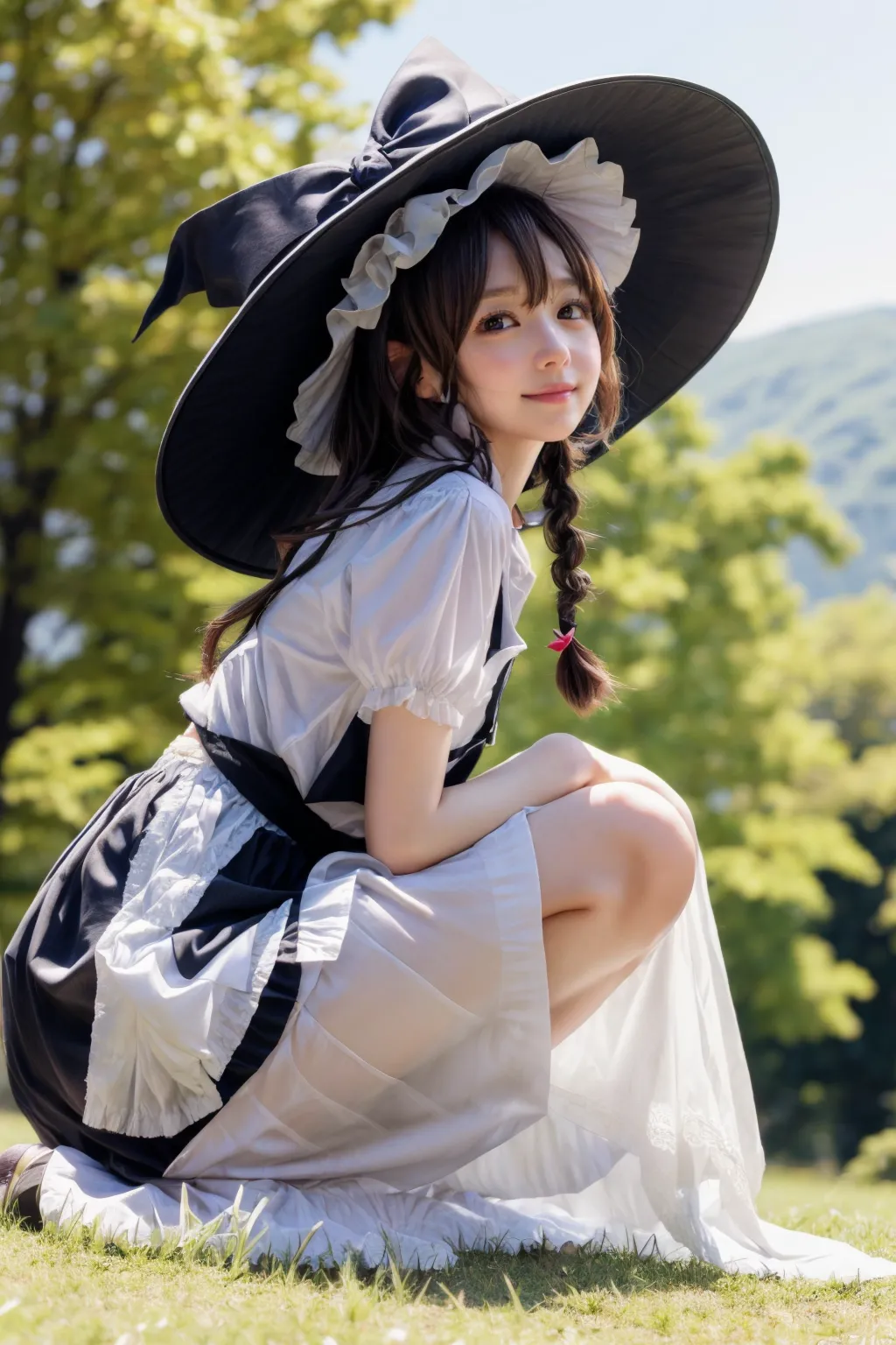 可愛い美少女たちが魔理沙ちゃんのコスプレをしてくれたAIエロ画像240枚まとめ！(4ページ目)の20枚目の画像です。