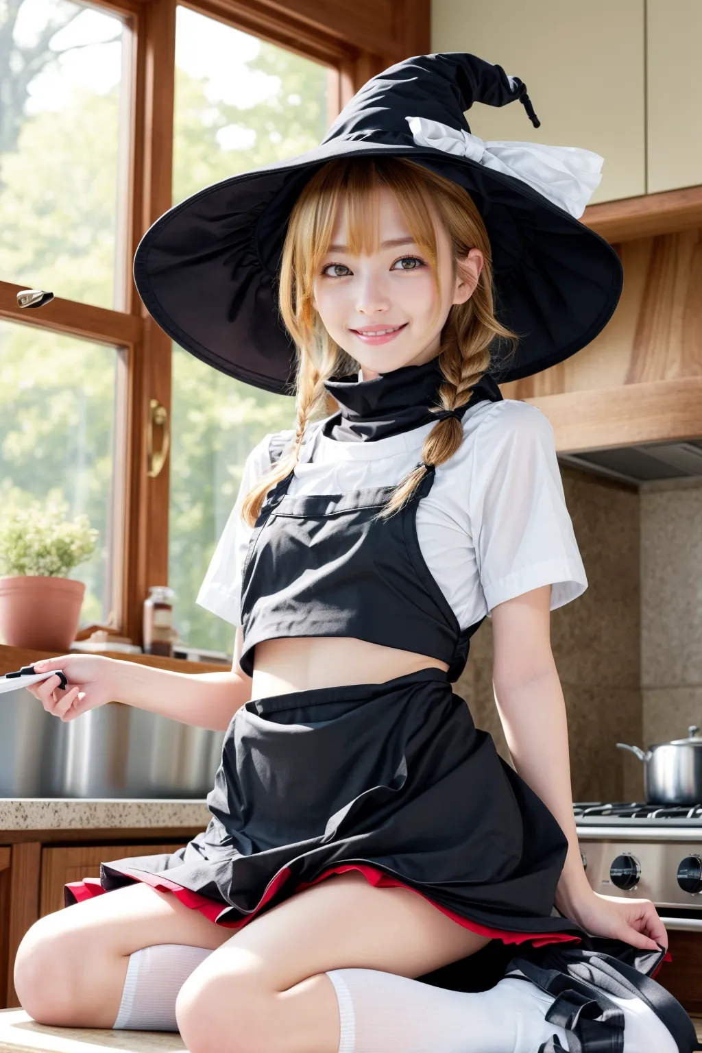 可愛い美少女たちが魔理沙ちゃんのコスプレをしてくれたAIエロ画像240枚まとめ！(4ページ目)の30枚目の画像です。