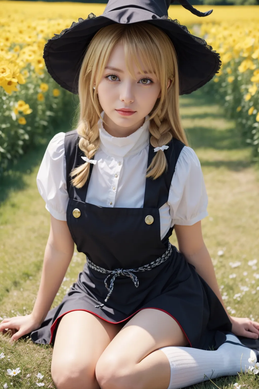 可愛い美少女たちが魔理沙ちゃんのコスプレをしてくれたAIエロ画像240枚まとめ！(5ページ目)の2枚目の画像です。