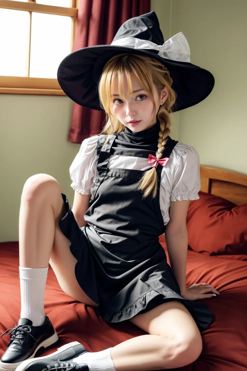 可愛い美少女たちが魔理沙ちゃんのコスプレをしてくれたAIエロ画像240枚まとめ！の18枚目の画像です。