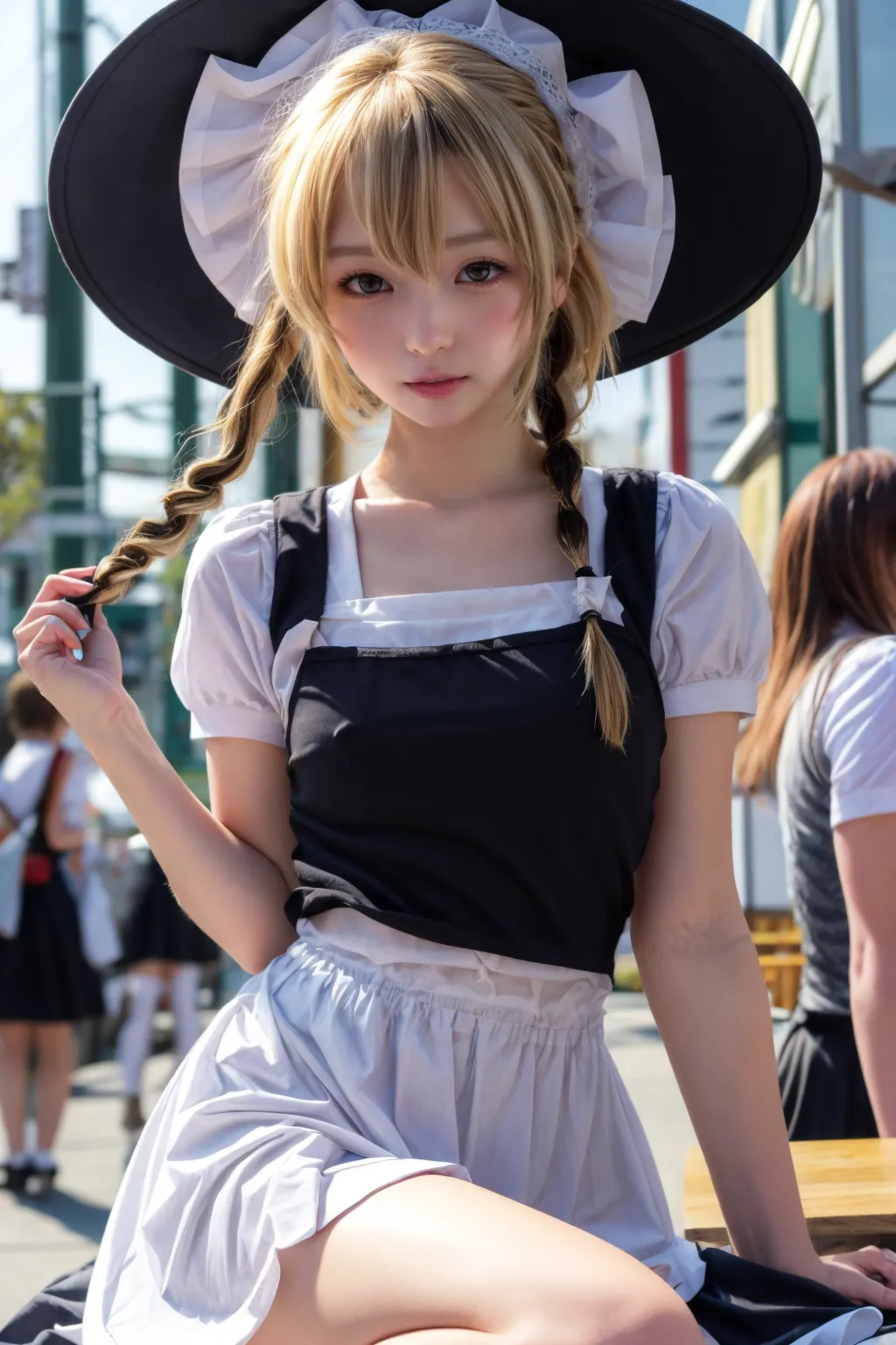 可愛い美少女たちが魔理沙ちゃんのコスプレをしてくれたAIエロ画像240枚まとめ！(2ページ目)の28枚目の画像です。
