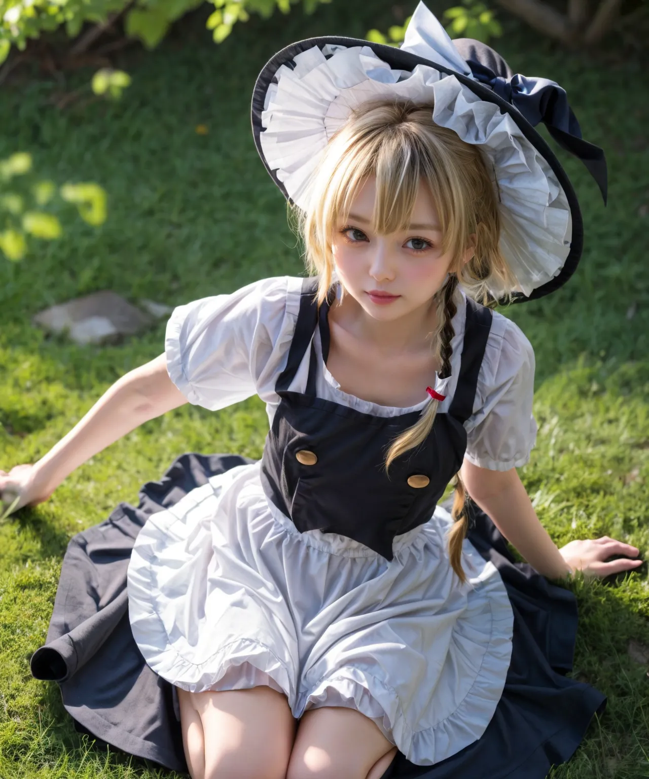 可愛い美少女たちが魔理沙ちゃんのコスプレをしてくれたAIエロ画像240枚まとめ！(2ページ目)の34枚目の画像です。