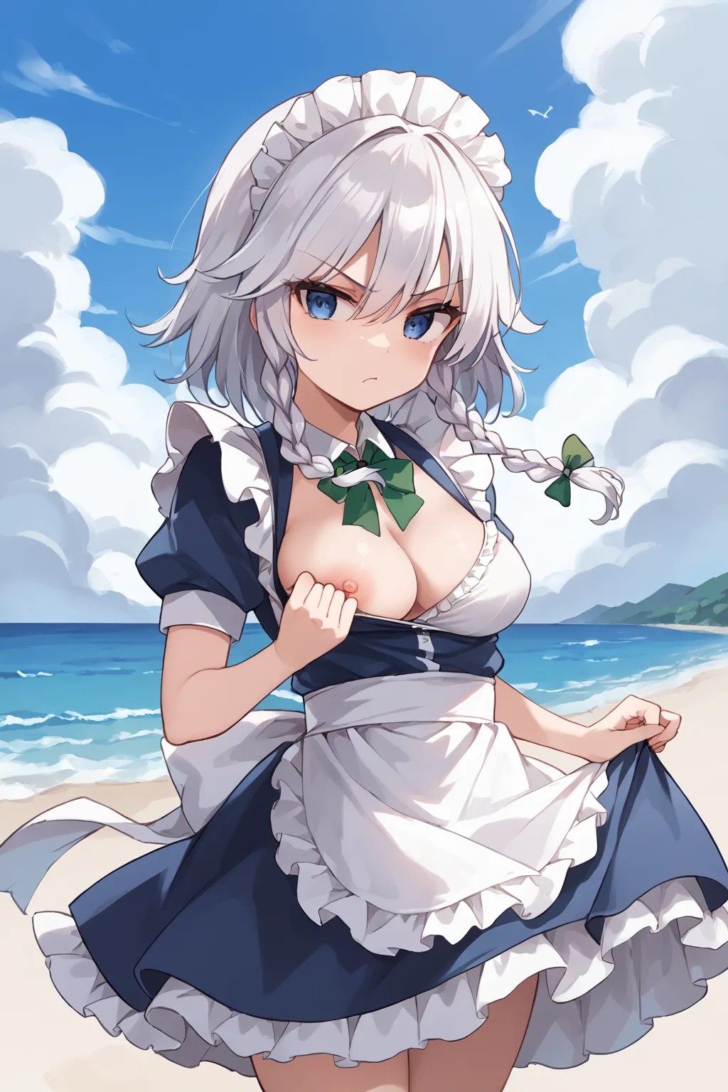 紅魔館のメイドさん十六夜咲夜ちゃんAIイラストエロ画像360枚まとめ！(5ページ目)の11枚目の画像です。
