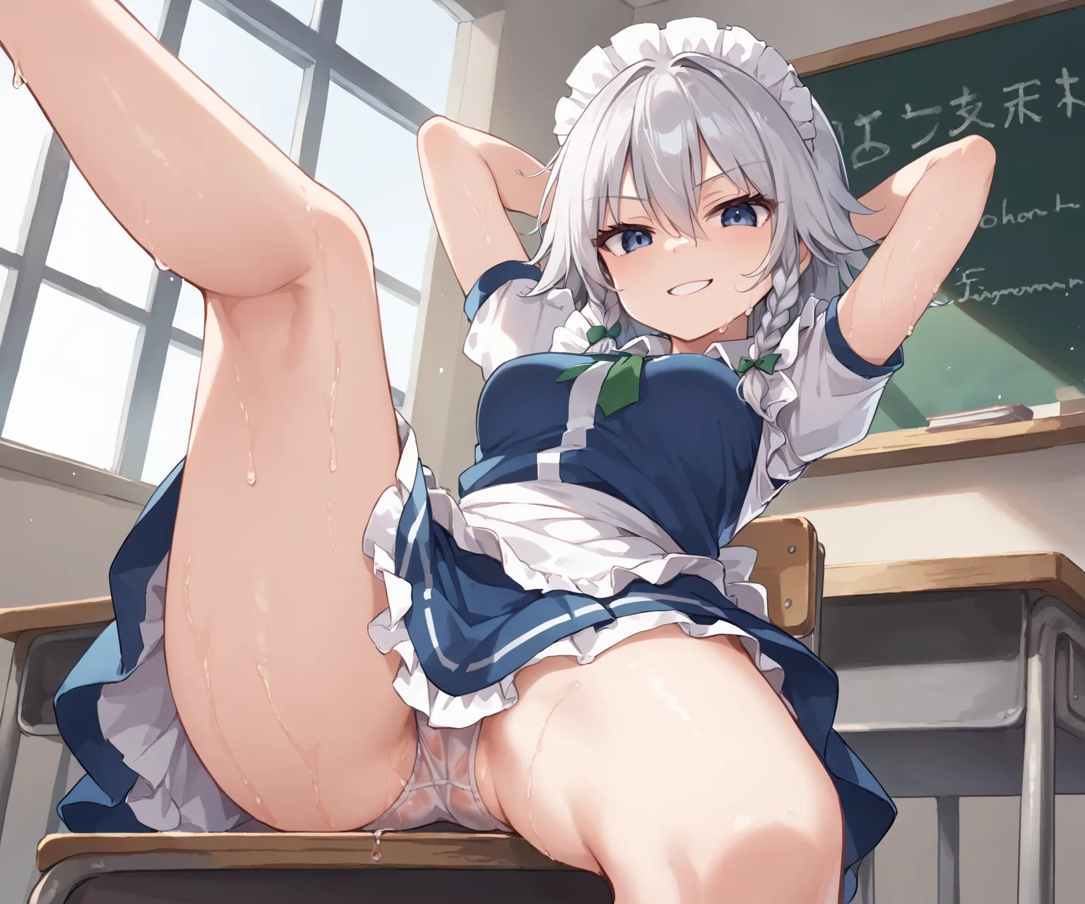 紅魔館のメイドさん十六夜咲夜ちゃんAIイラストエロ画像360枚まとめ！(5ページ目)の34枚目の画像です。