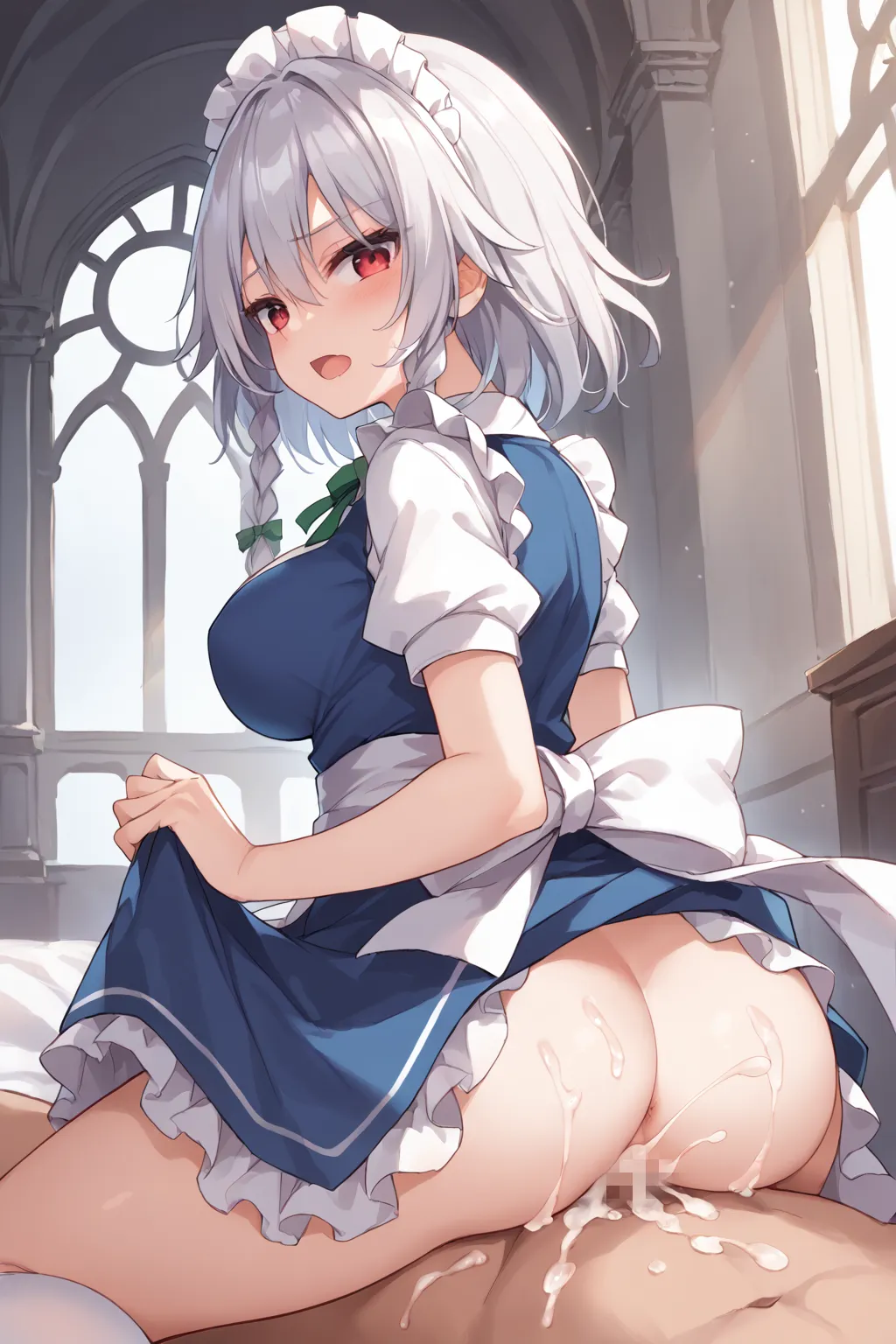 紅魔館のメイドさん十六夜咲夜ちゃんAIイラストエロ画像360枚まとめ！(5ページ目)の35枚目の画像です。