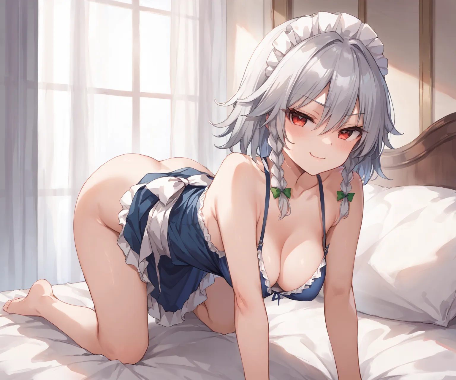 紅魔館のメイドさん十六夜咲夜ちゃんAIイラストエロ画像360枚まとめ！(6ページ目)の23枚目の画像です。