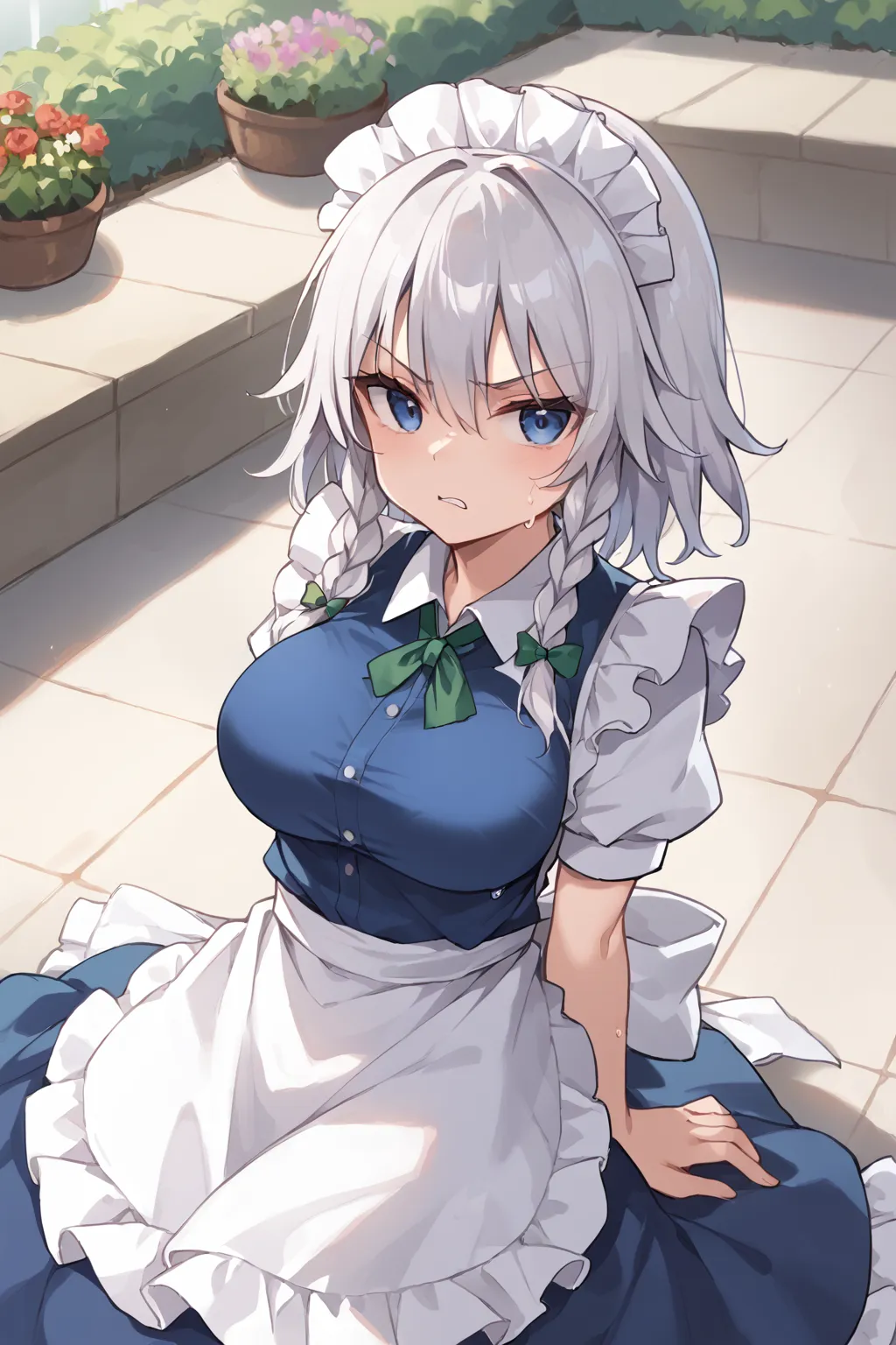 紅魔館のメイドさん十六夜咲夜ちゃんAIイラストエロ画像360枚まとめ！(6ページ目)の29枚目の画像です。