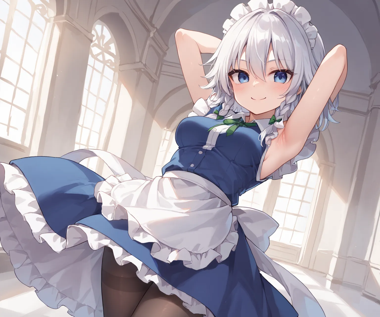 紅魔館のメイドさん十六夜咲夜ちゃんAIイラストエロ画像360枚まとめ！(7ページ目)の4枚目の画像です。