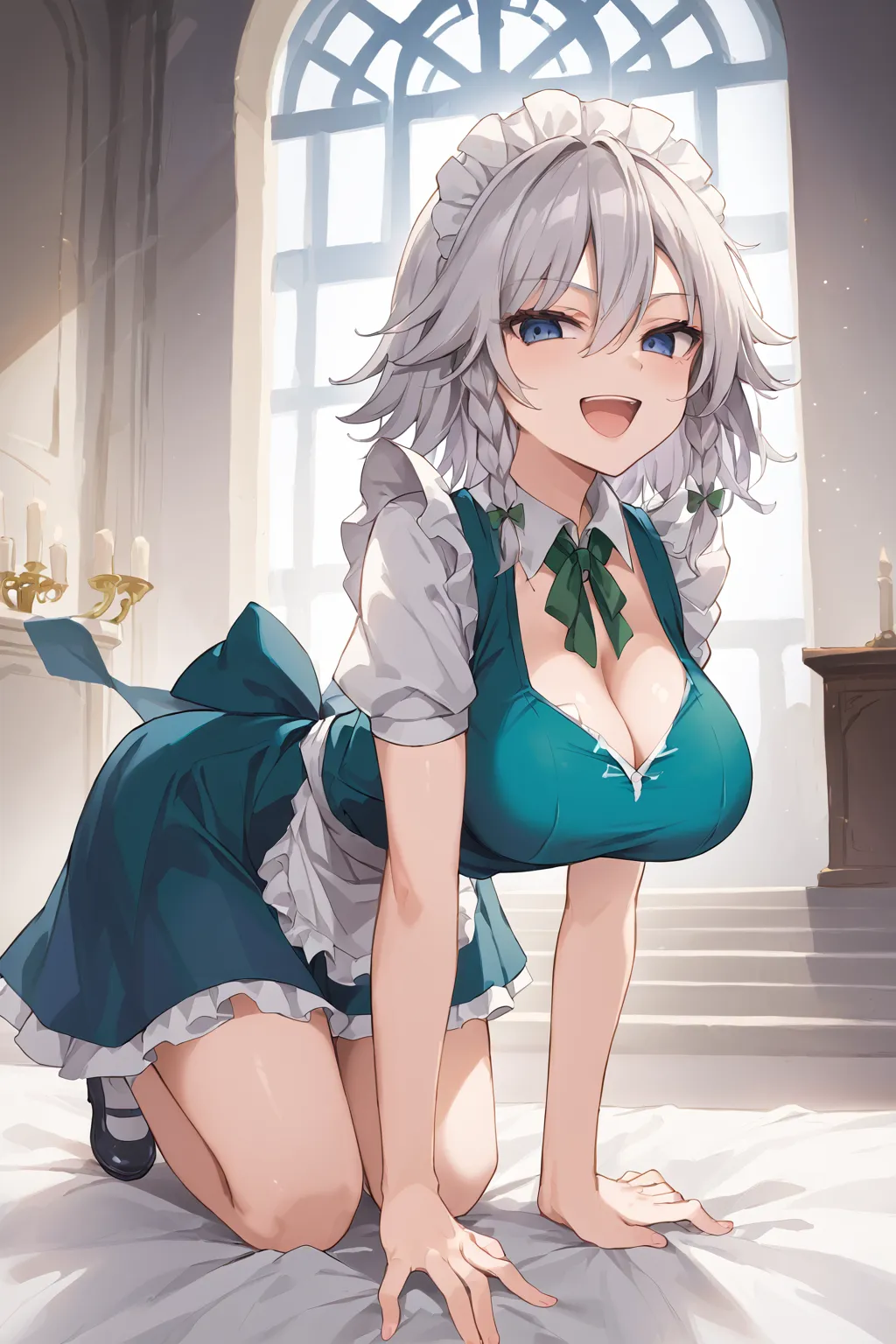 紅魔館のメイドさん十六夜咲夜ちゃんAIイラストエロ画像360枚まとめ！(7ページ目)の17枚目の画像です。