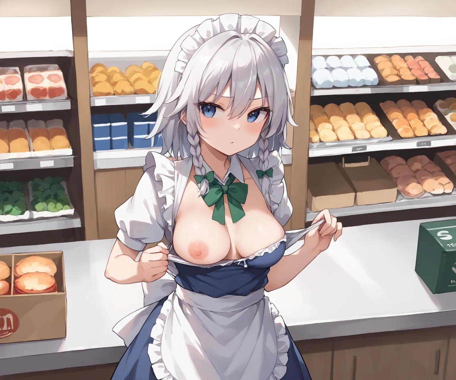 紅魔館のメイドさん十六夜咲夜ちゃんAIイラストエロ画像360枚まとめ！(7ページ目)の24枚目の画像です。