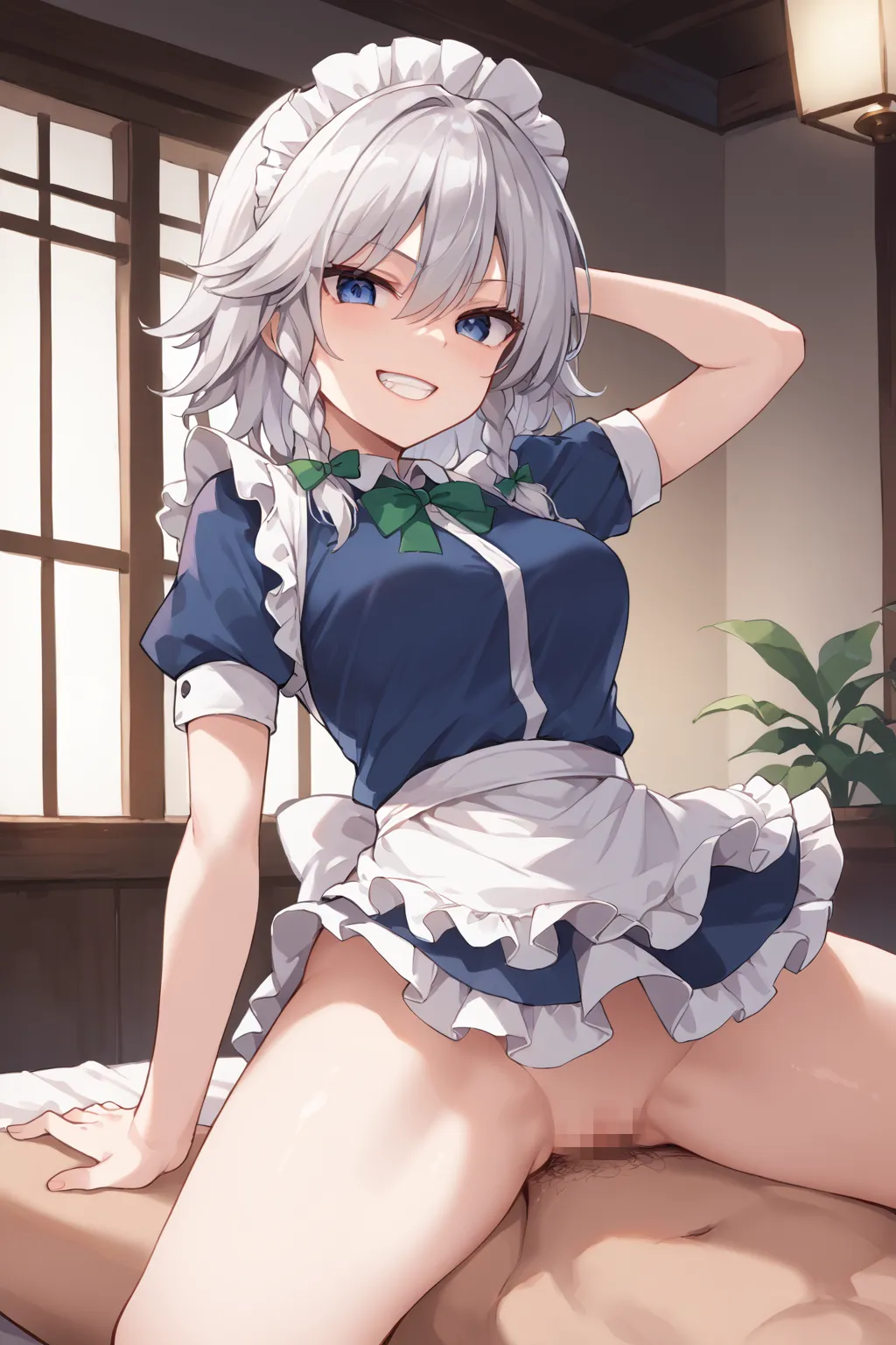 紅魔館のメイドさん十六夜咲夜ちゃんAIイラストエロ画像360枚まとめ！(7ページ目)の25枚目の画像です。