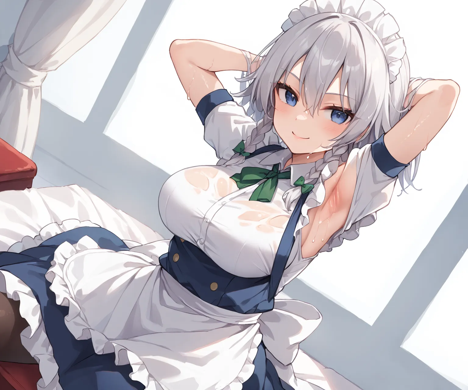 紅魔館のメイドさん十六夜咲夜ちゃんAIイラストエロ画像360枚まとめ！(8ページ目)の29枚目の画像です。