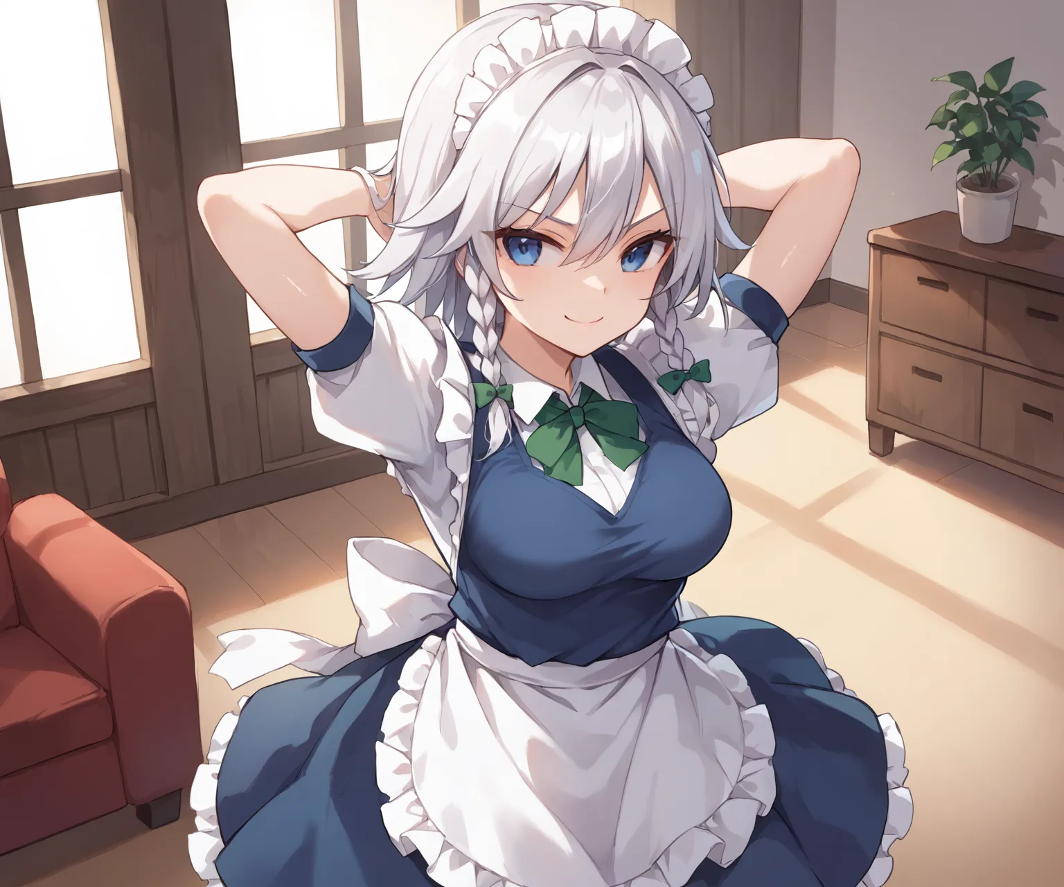 紅魔館のメイドさん十六夜咲夜ちゃんAIイラストエロ画像360枚まとめ！(8ページ目)の33枚目の画像です。