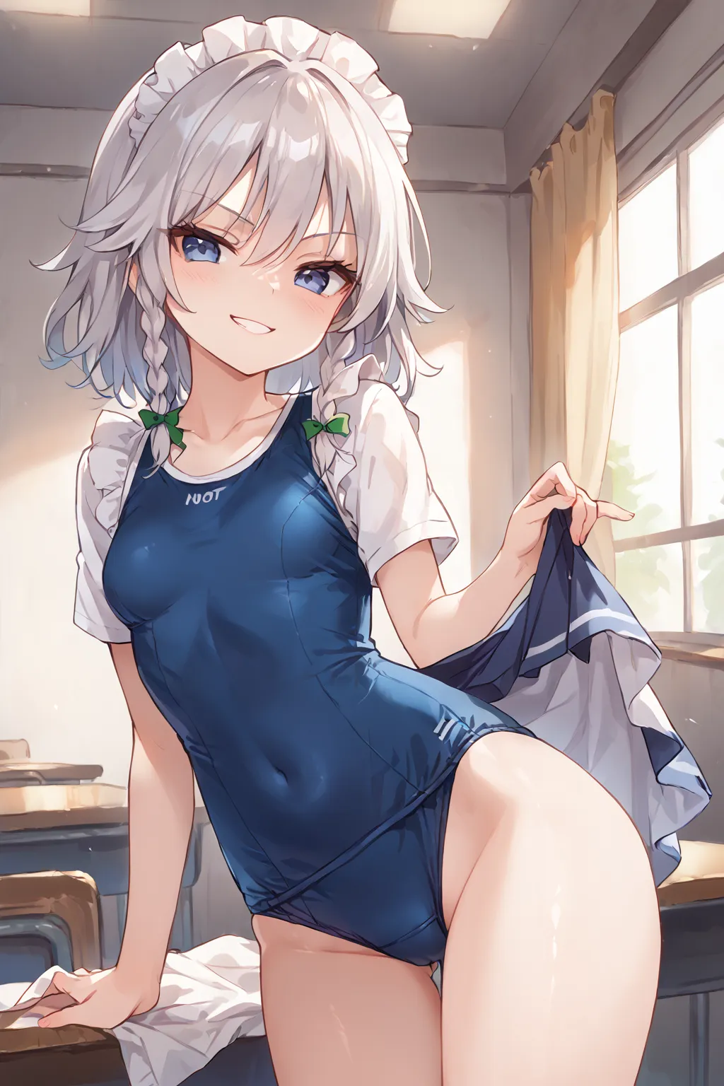 紅魔館のメイドさん十六夜咲夜ちゃんAIイラストエロ画像360枚まとめ！(9ページ目)の13枚目の画像です。